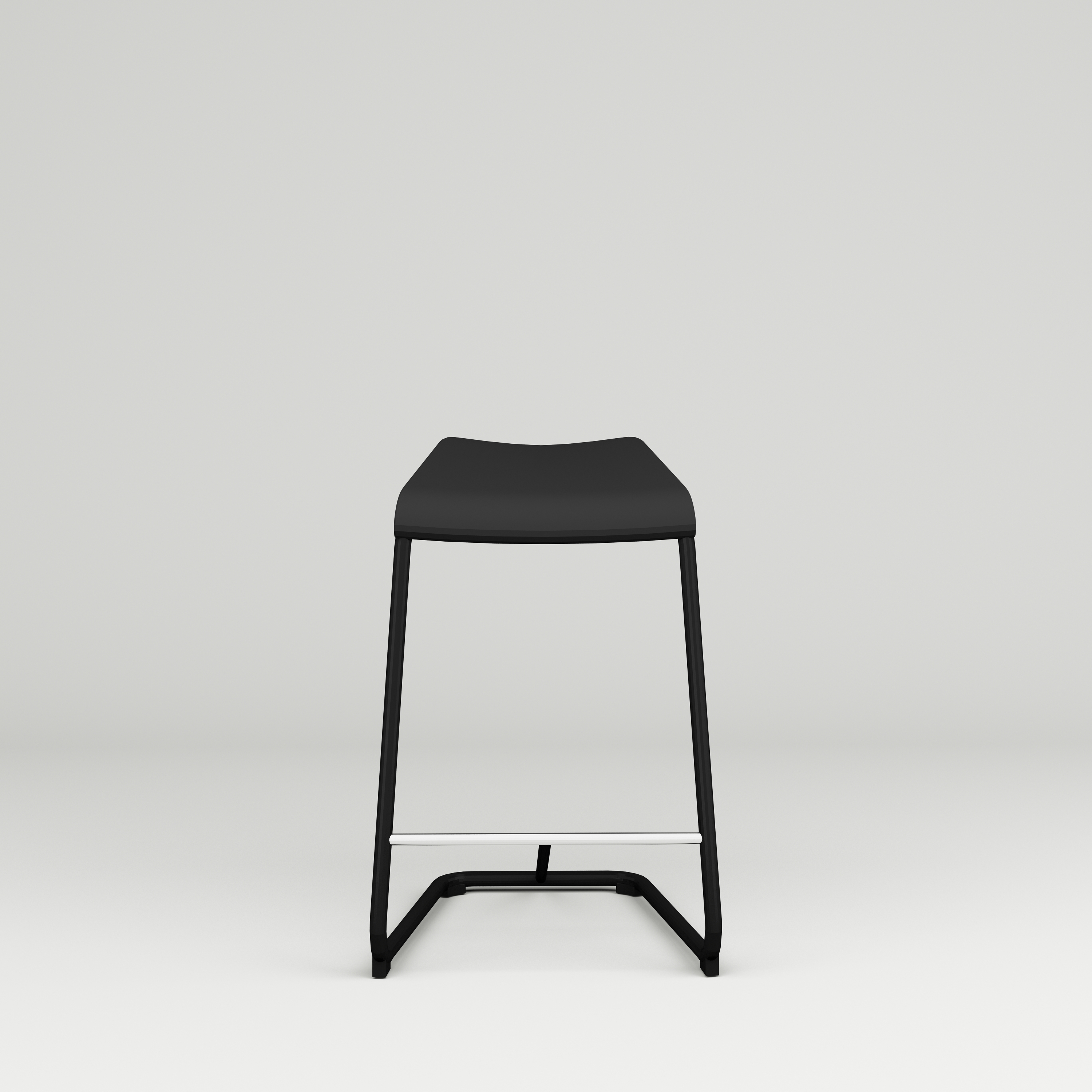 Bar stool Add, SH630 seat in black pur, black stand
