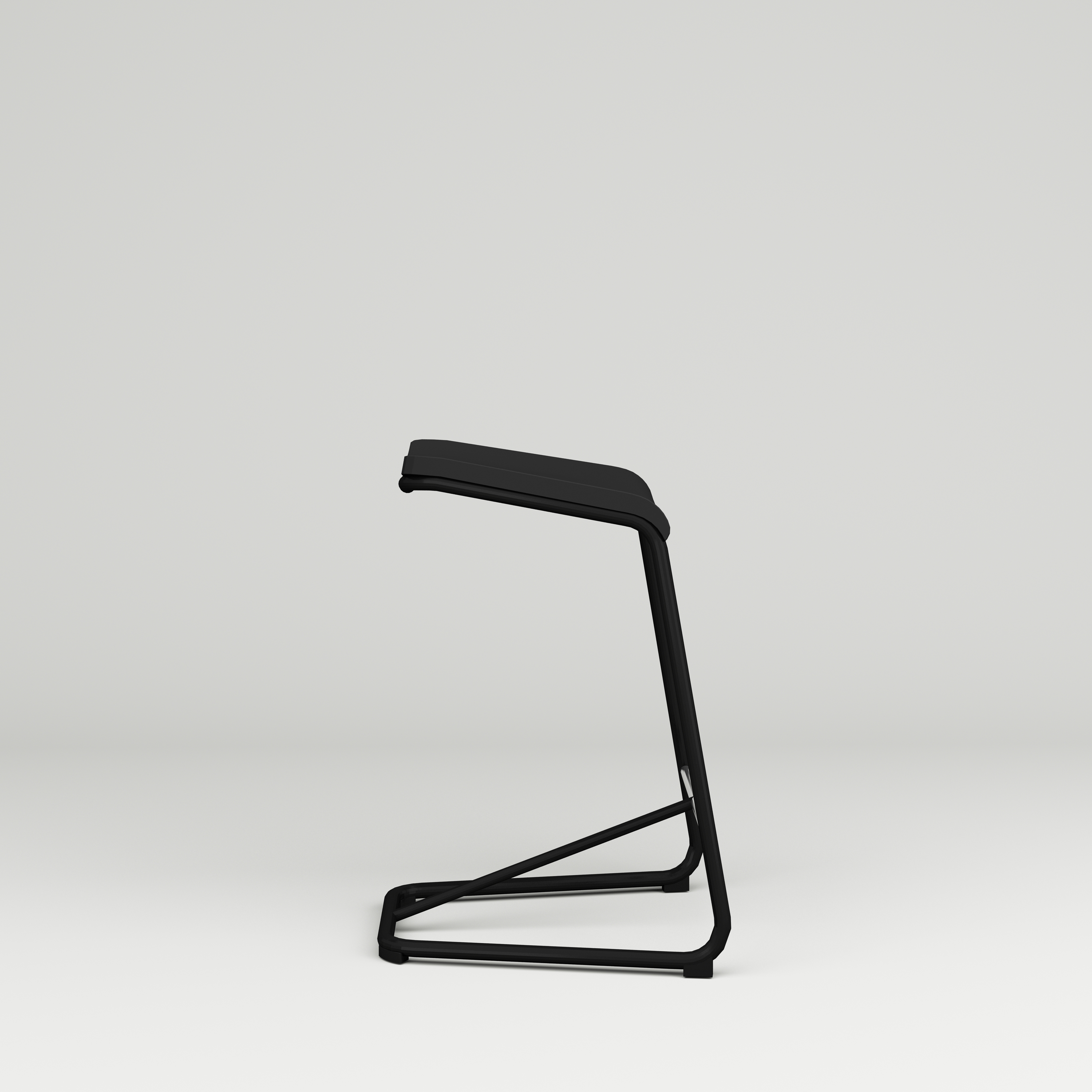 Bar stool Add, SH630 seat in black pur, black stand
