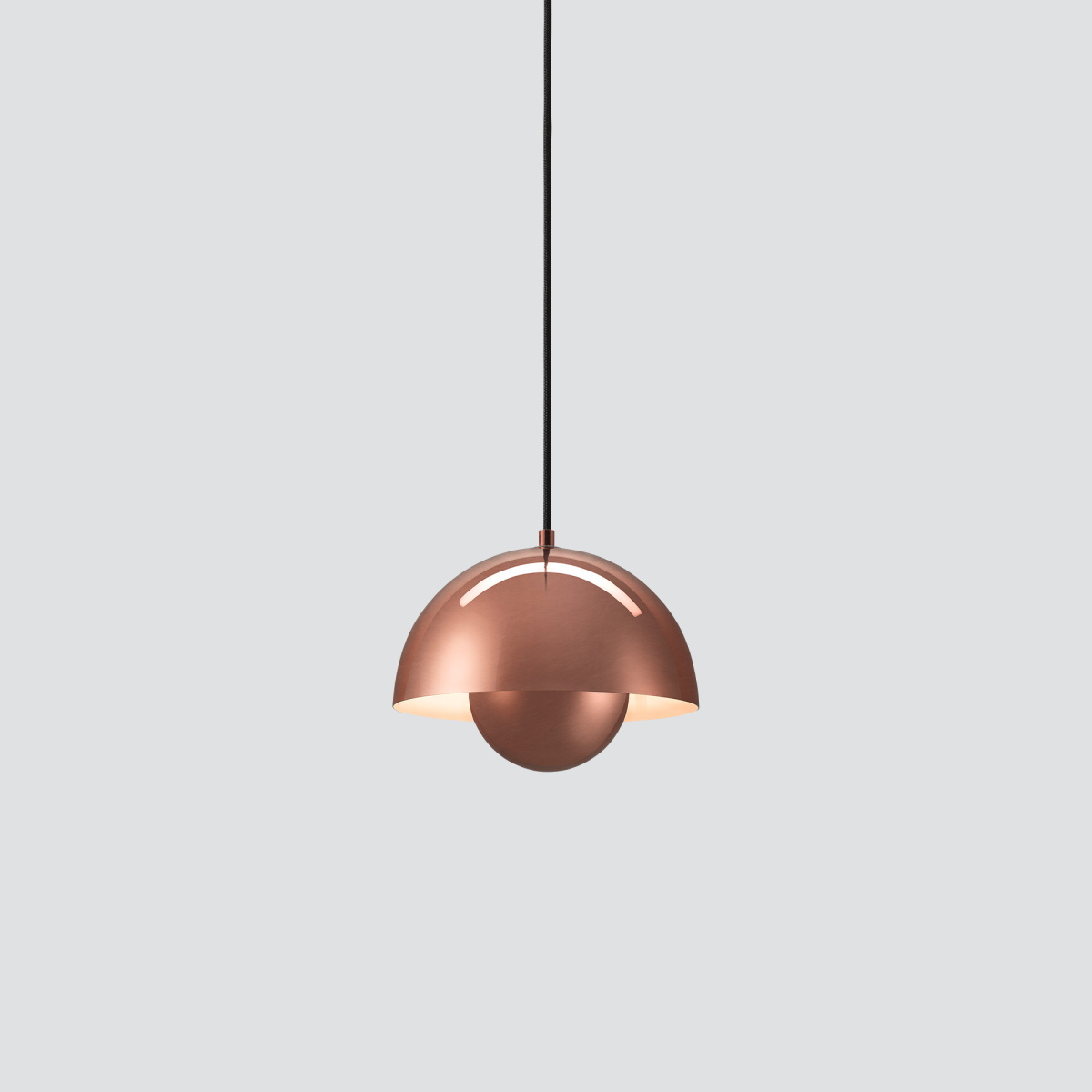 Pendant lamp Flowerpot VP1, polished copper