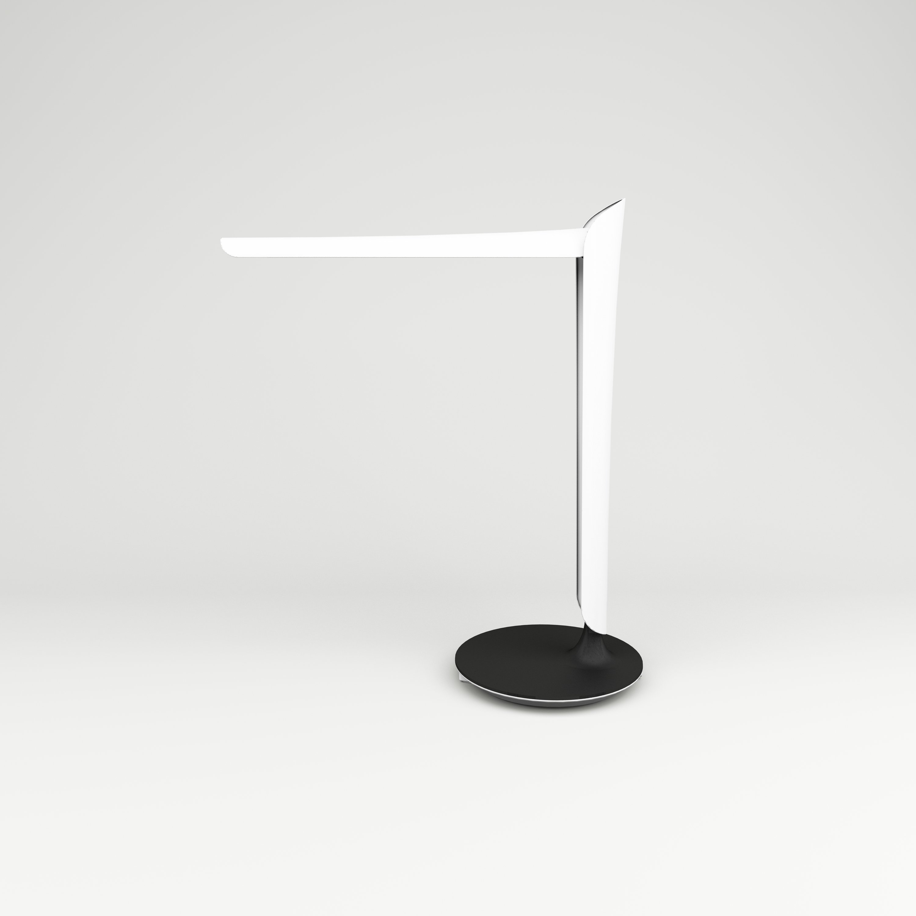 Desk lamp LED, Tulip, black inside, white outside