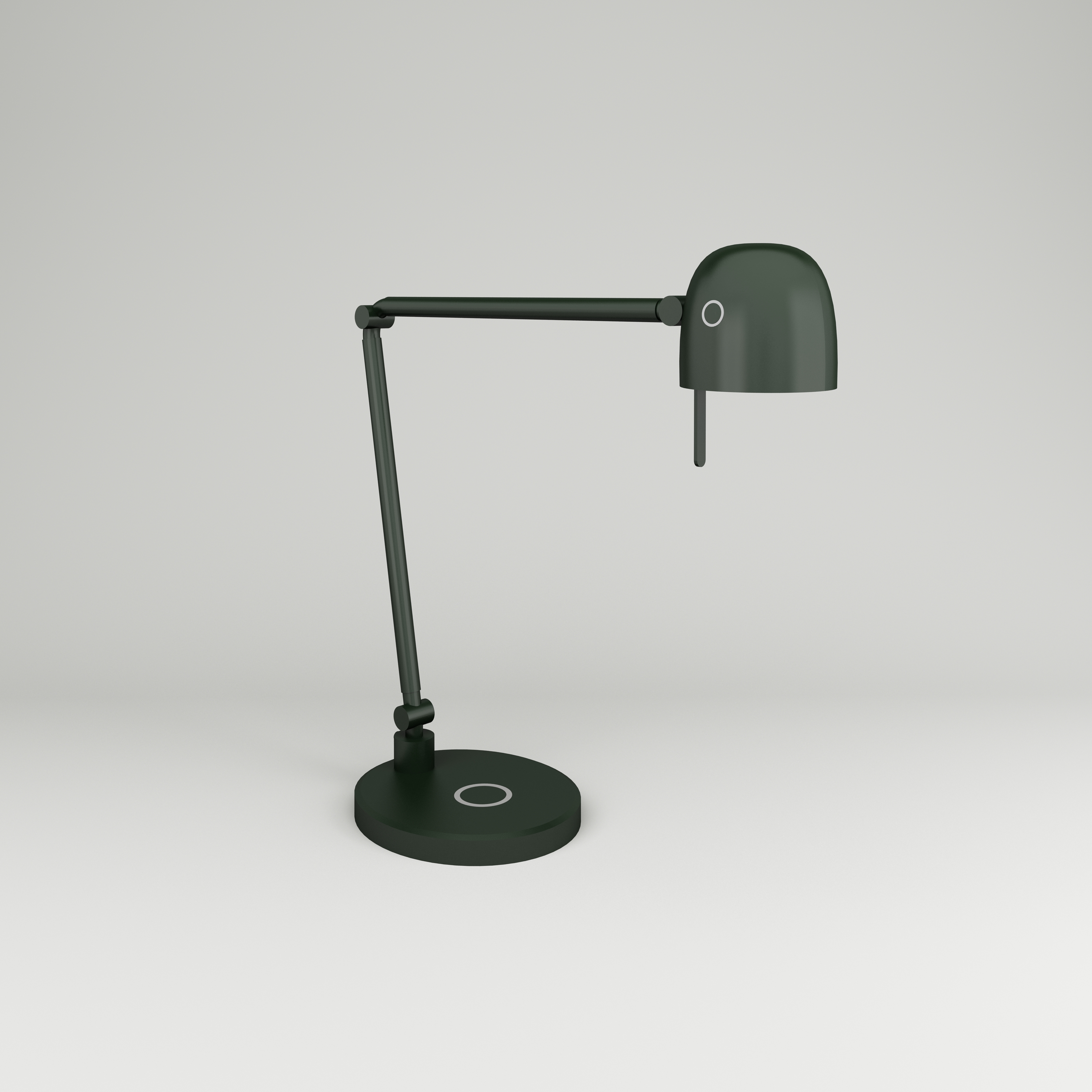 Skrivbordslampa LightUp Neos Desk X, dimbar, USB&amp;QI, gr&#246;n