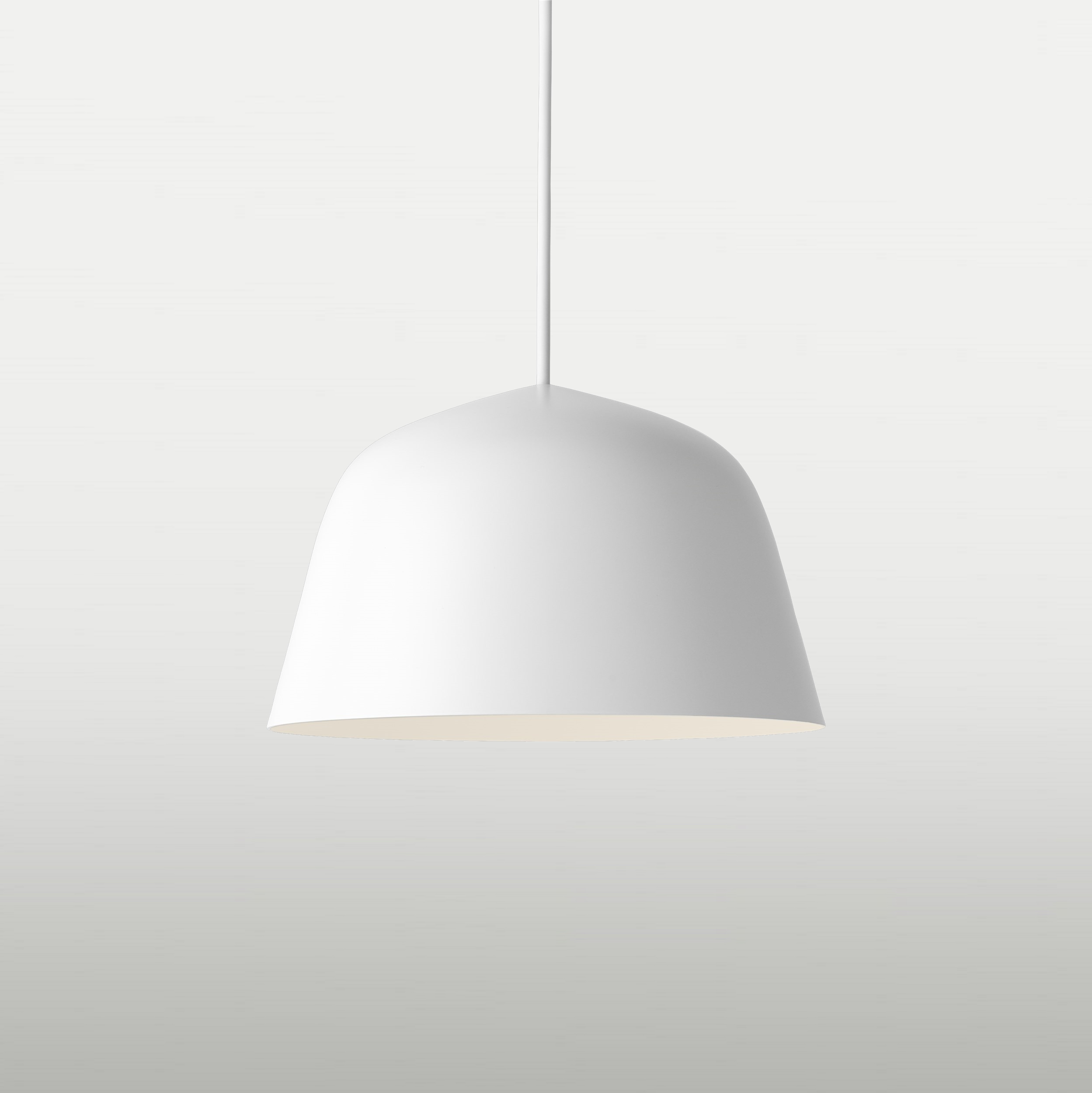 Pendant lamp Ambit with metal screen D25, white