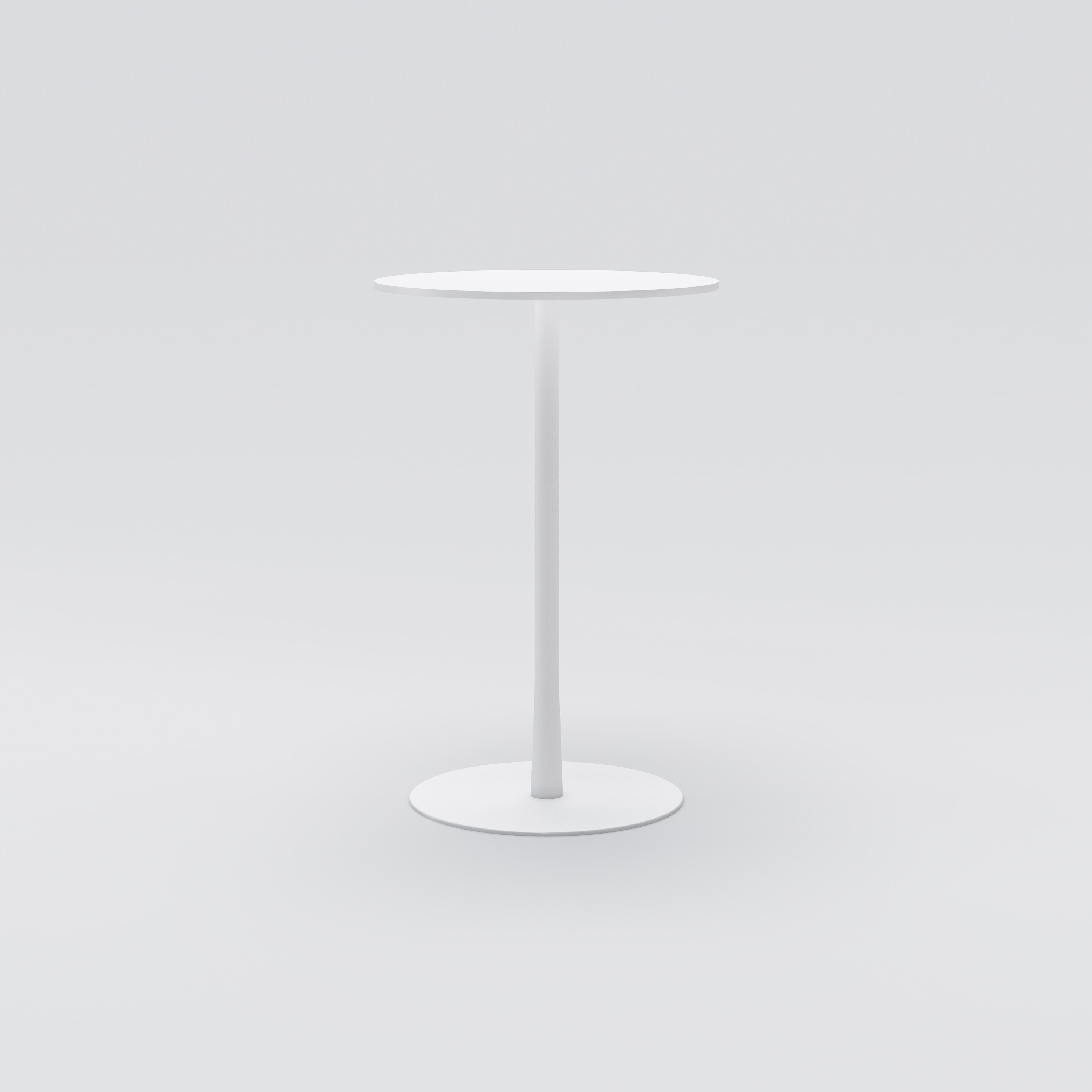 Caf&#233; Table Cone, &#216;700, H1060, White HPL, White