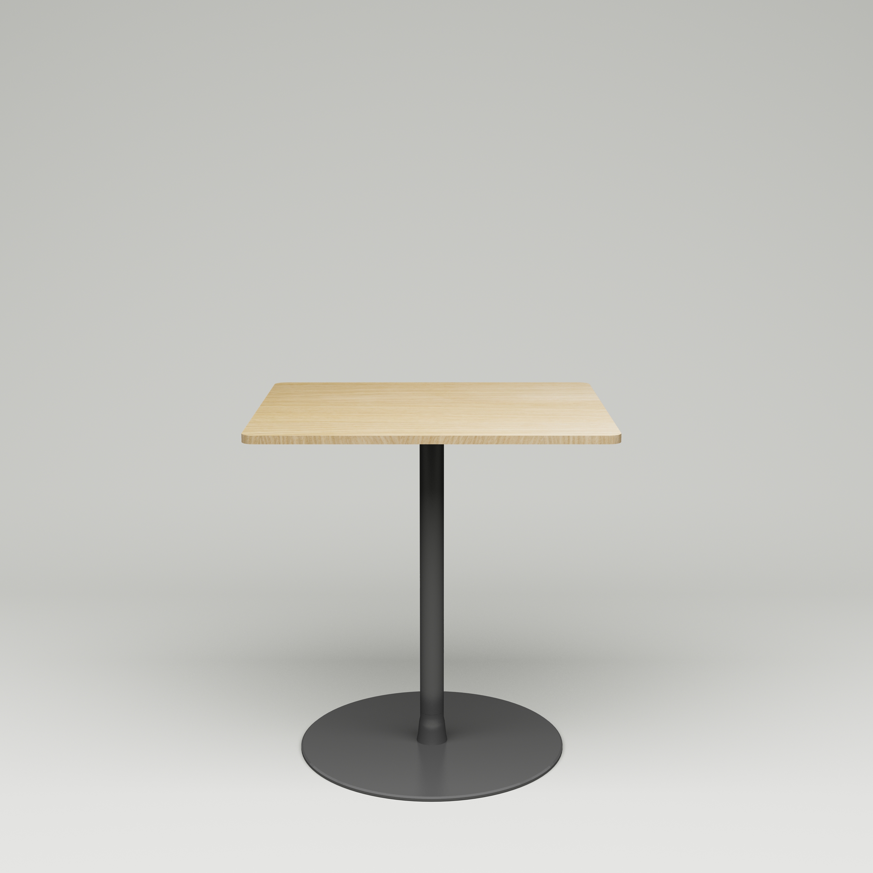Cafe Table Cone, 600x700, oak veneer, black