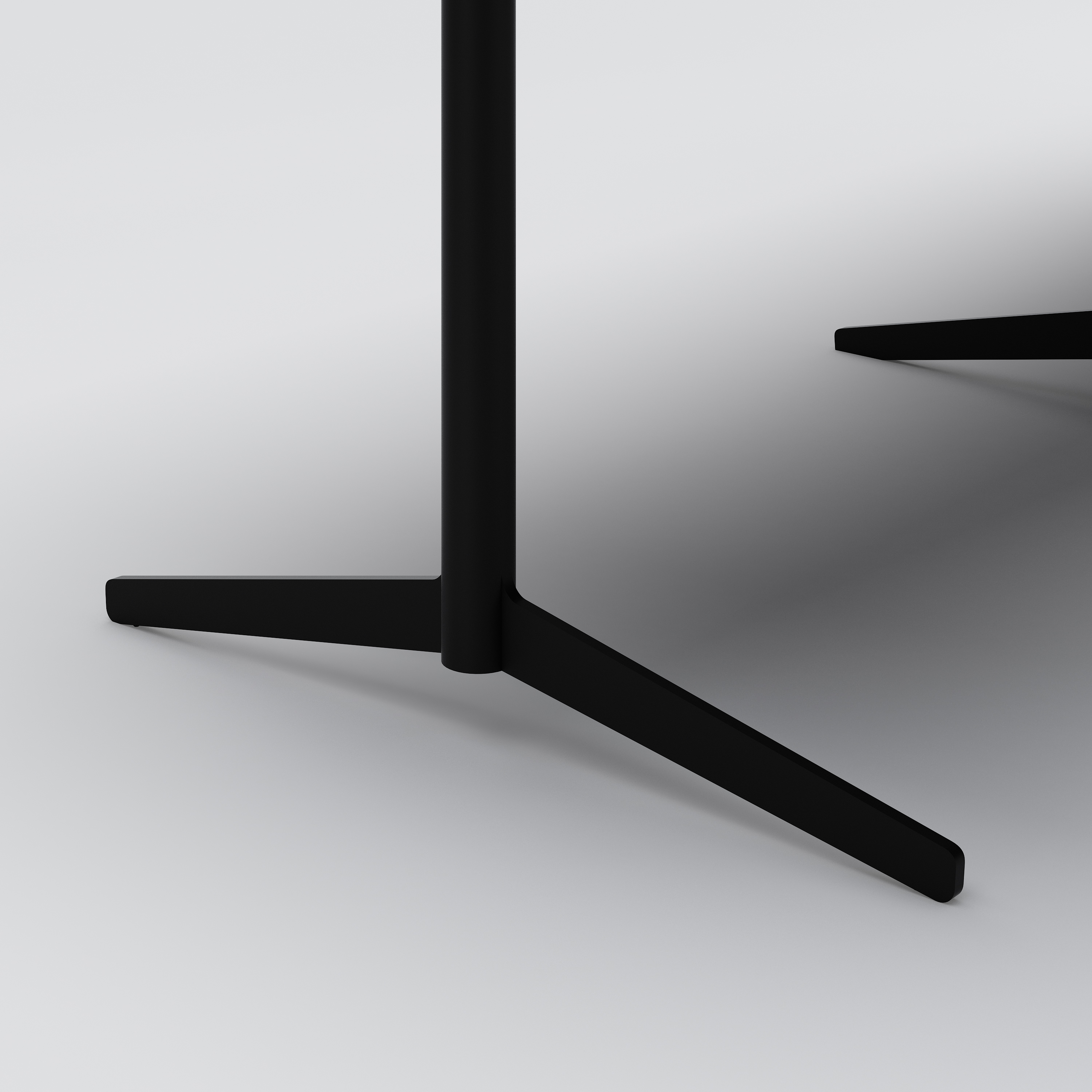 Conference table Feather, 2100x1100, black linoleum, black