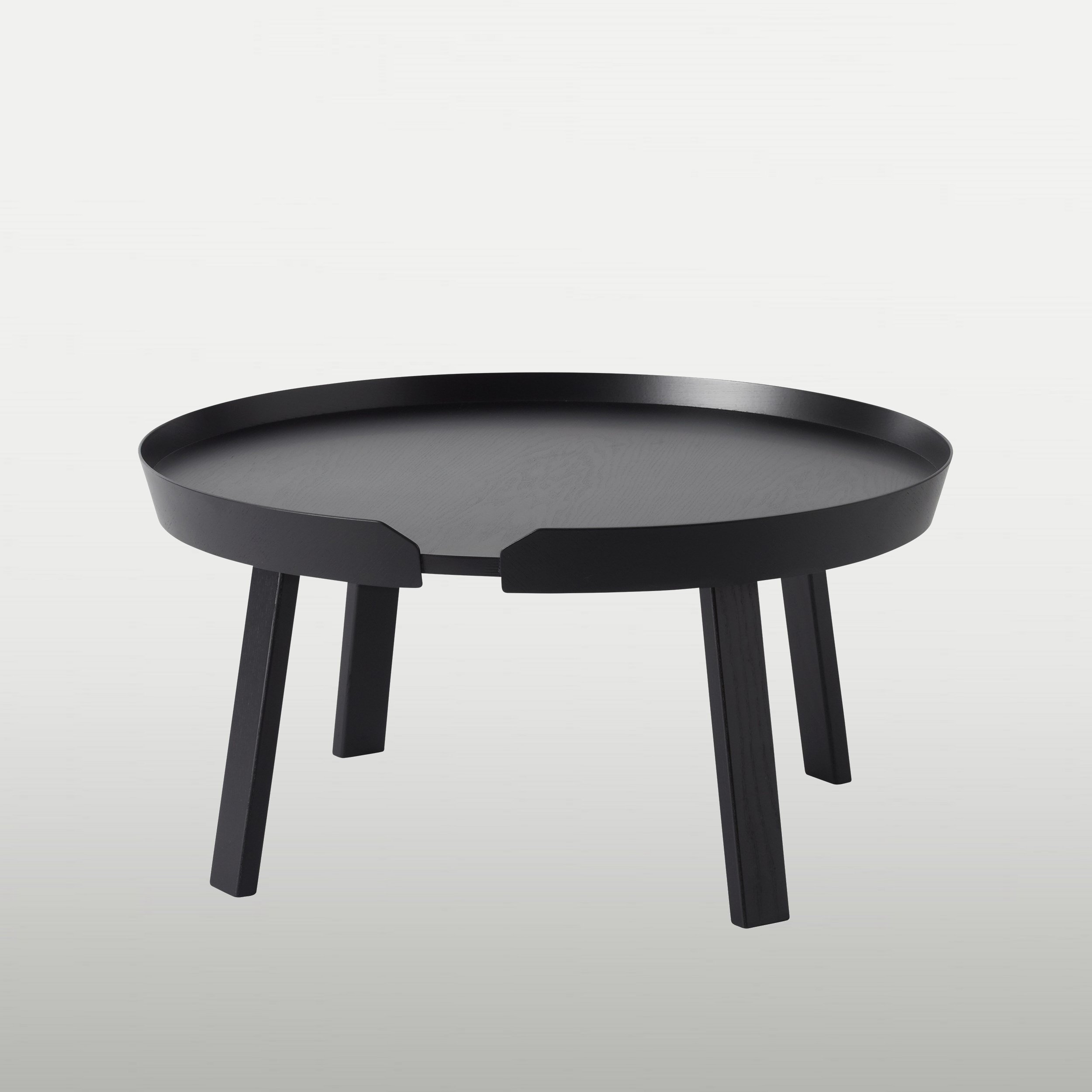 Lounge table Around L, D72 H36, black stained