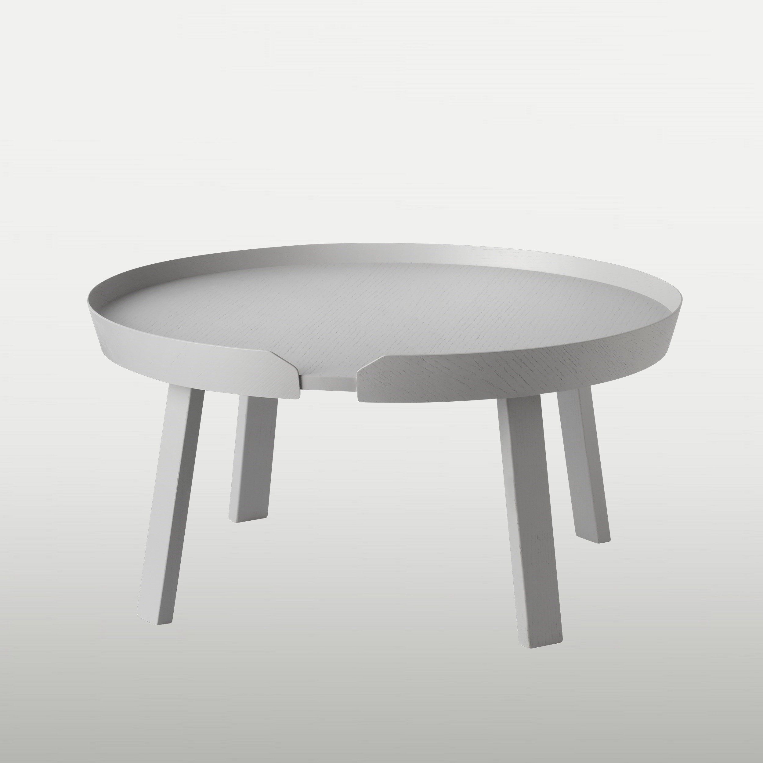 Lounge table Around L, D72 H36, gray