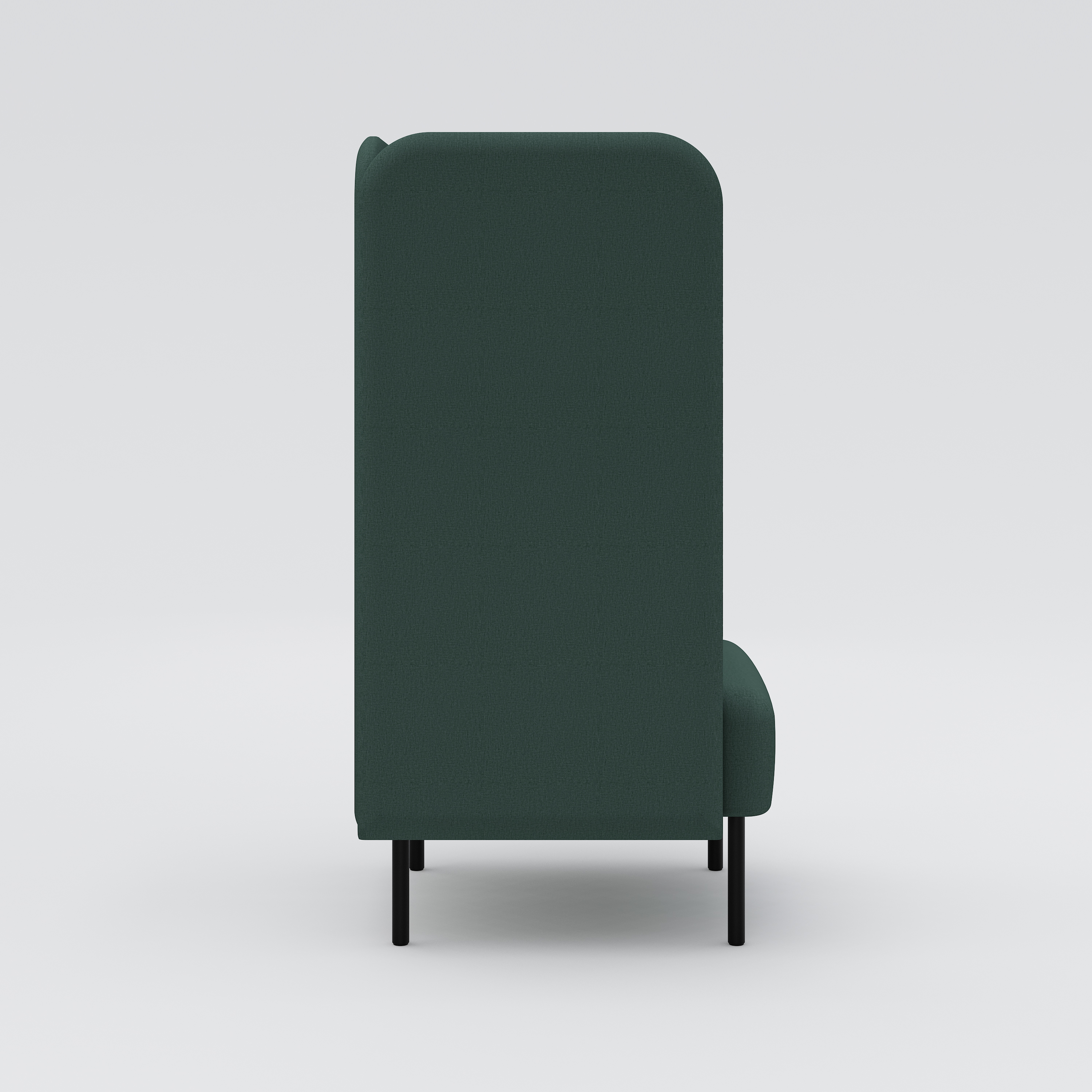 Armchair high August, green upholstery