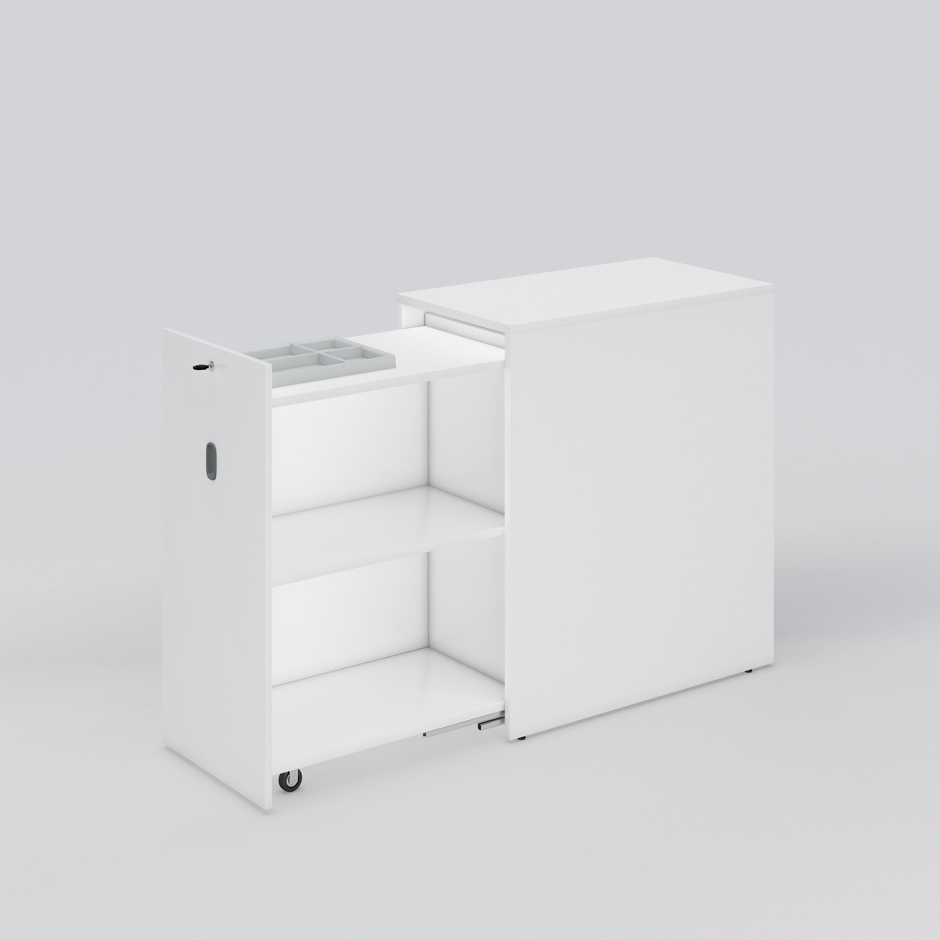 Side cabinet Access, H2A4, white, left