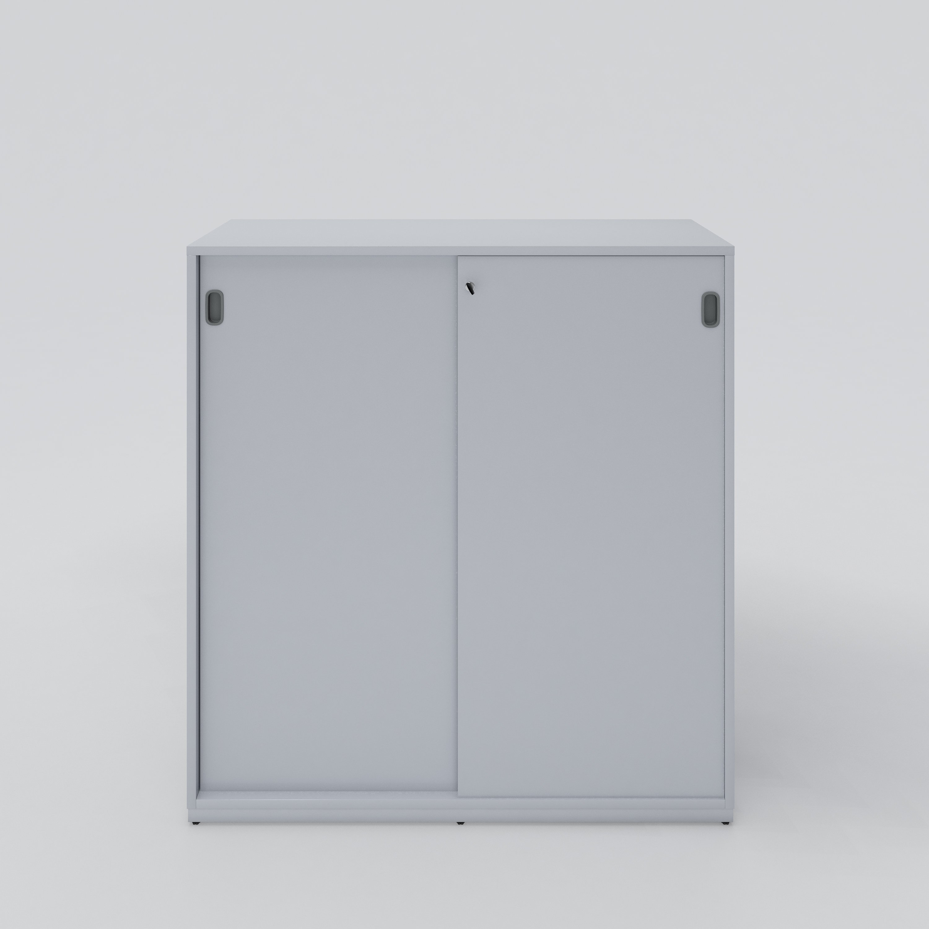 Office cabinet with sliding door, Access, light gray, 1180x1193x416