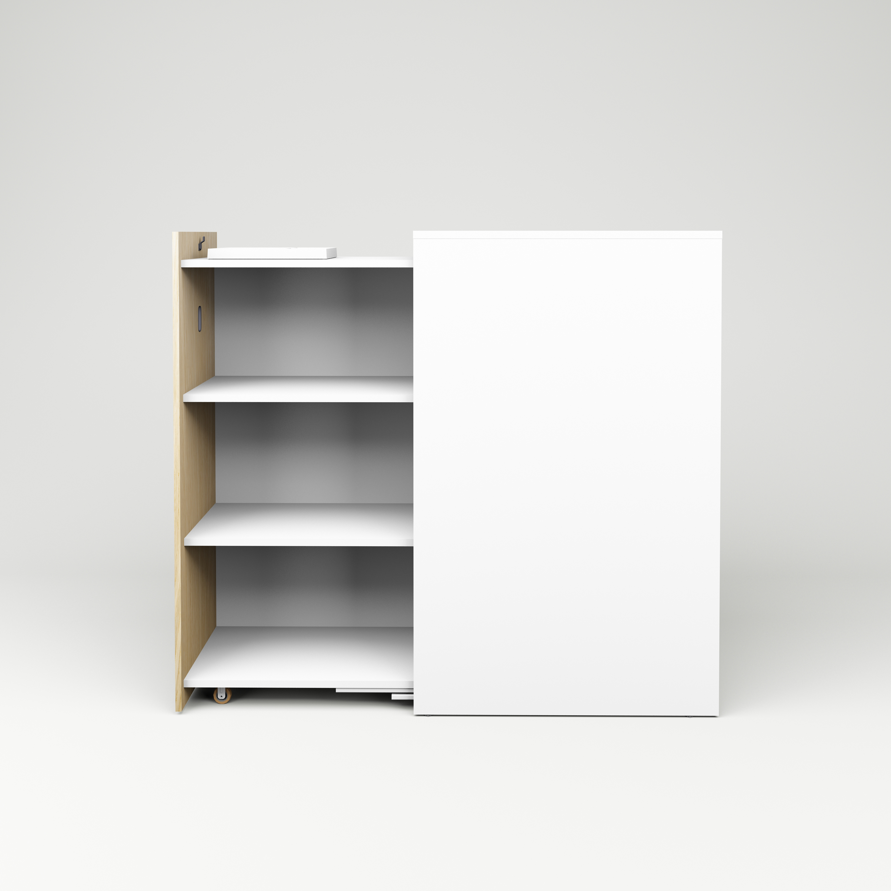 Side cabinet Access, 435x1250x800, Oak veneer, left