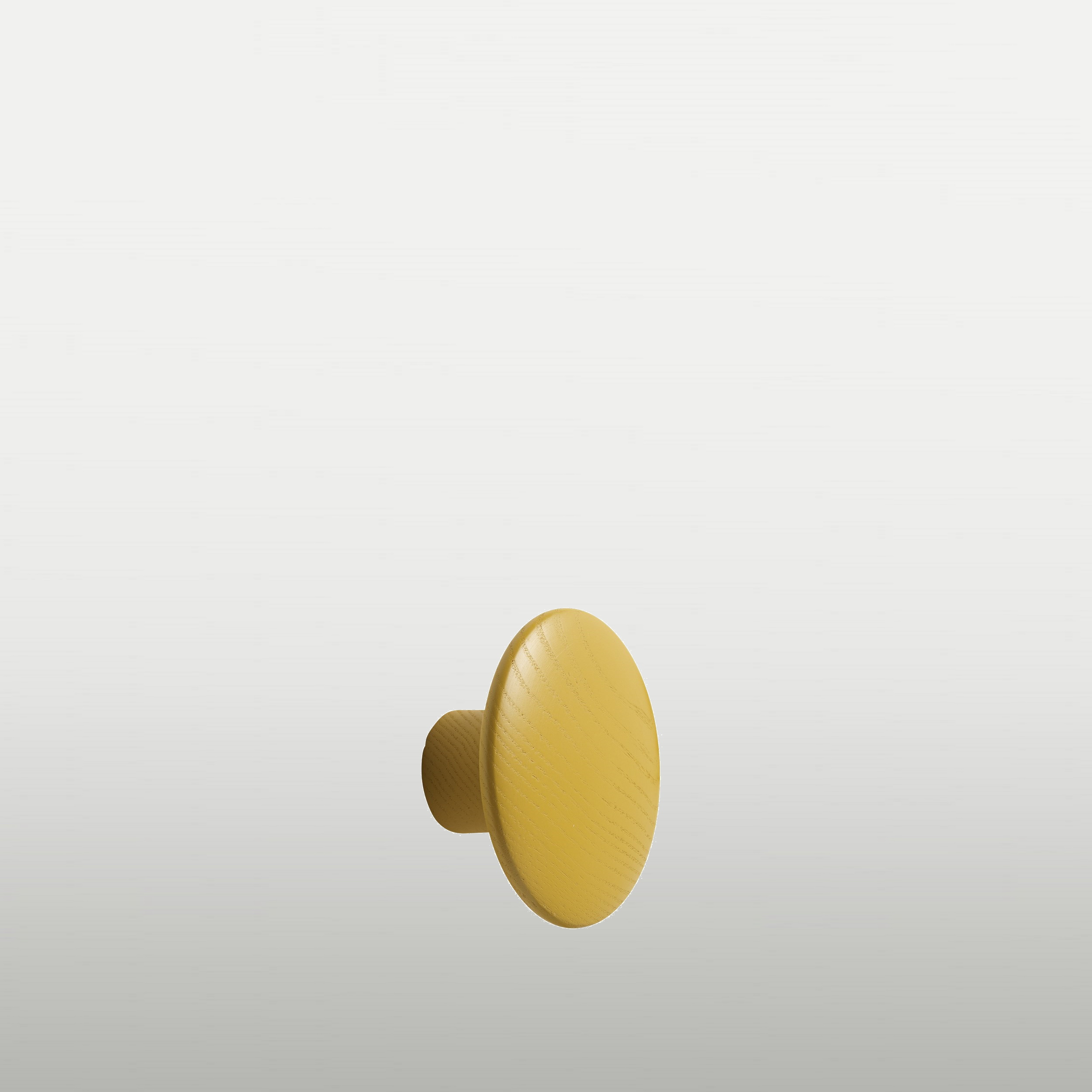 Clothes hook Dots Wood, 90mm, mustard-yellow