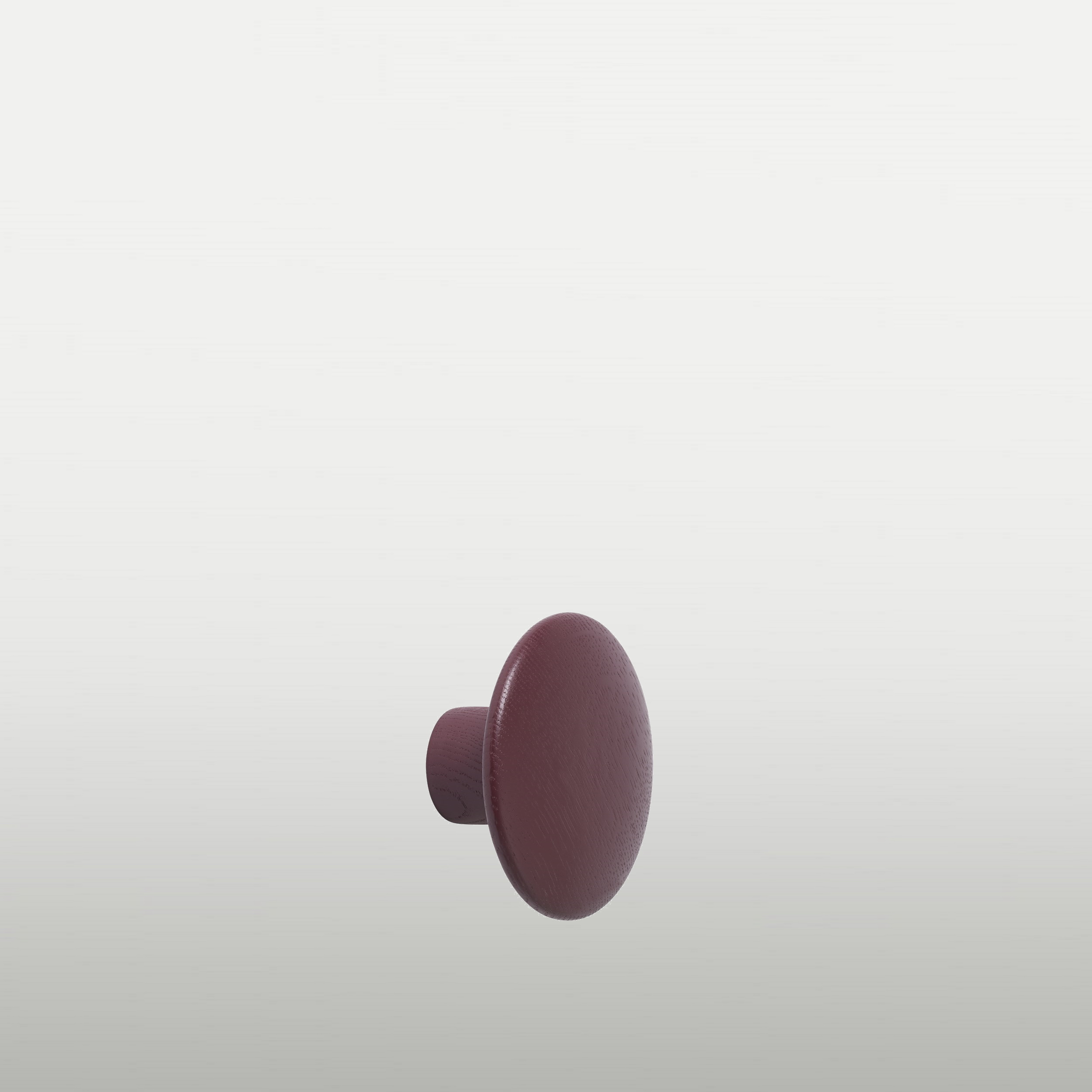 Clothes hook Dots Wood, 90mm, dark red