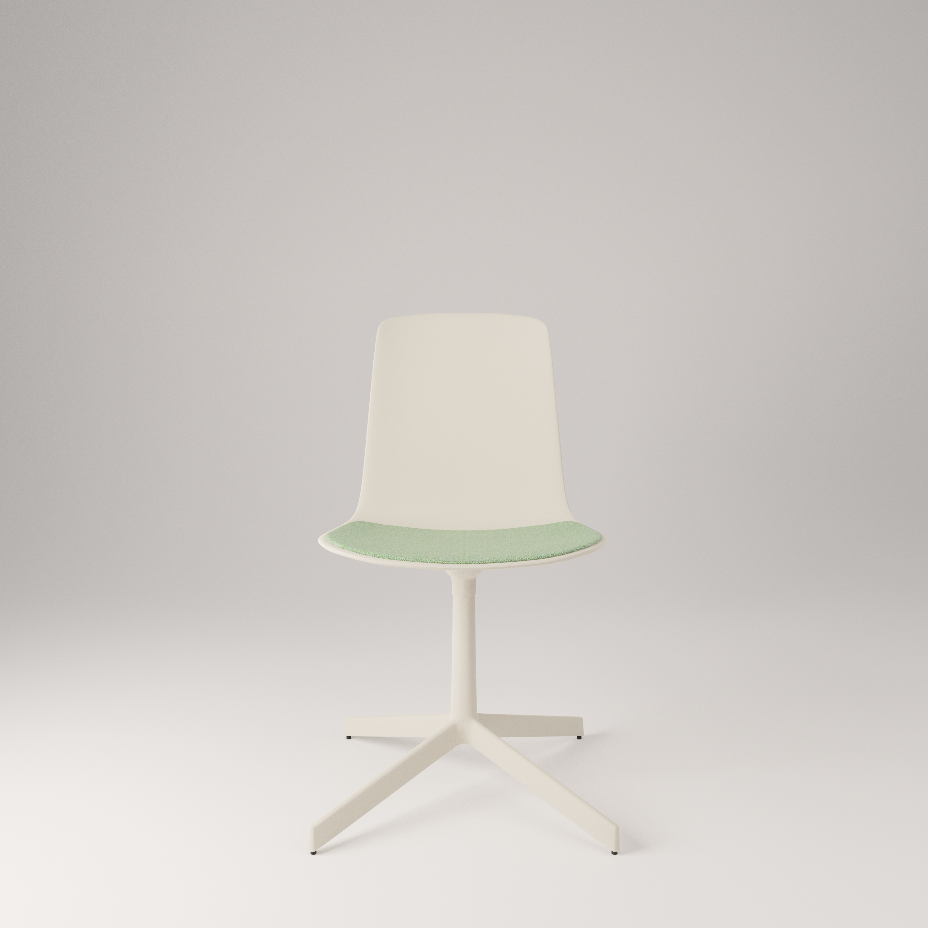 Conference chair Lottus High Confident, fog green, beige frame