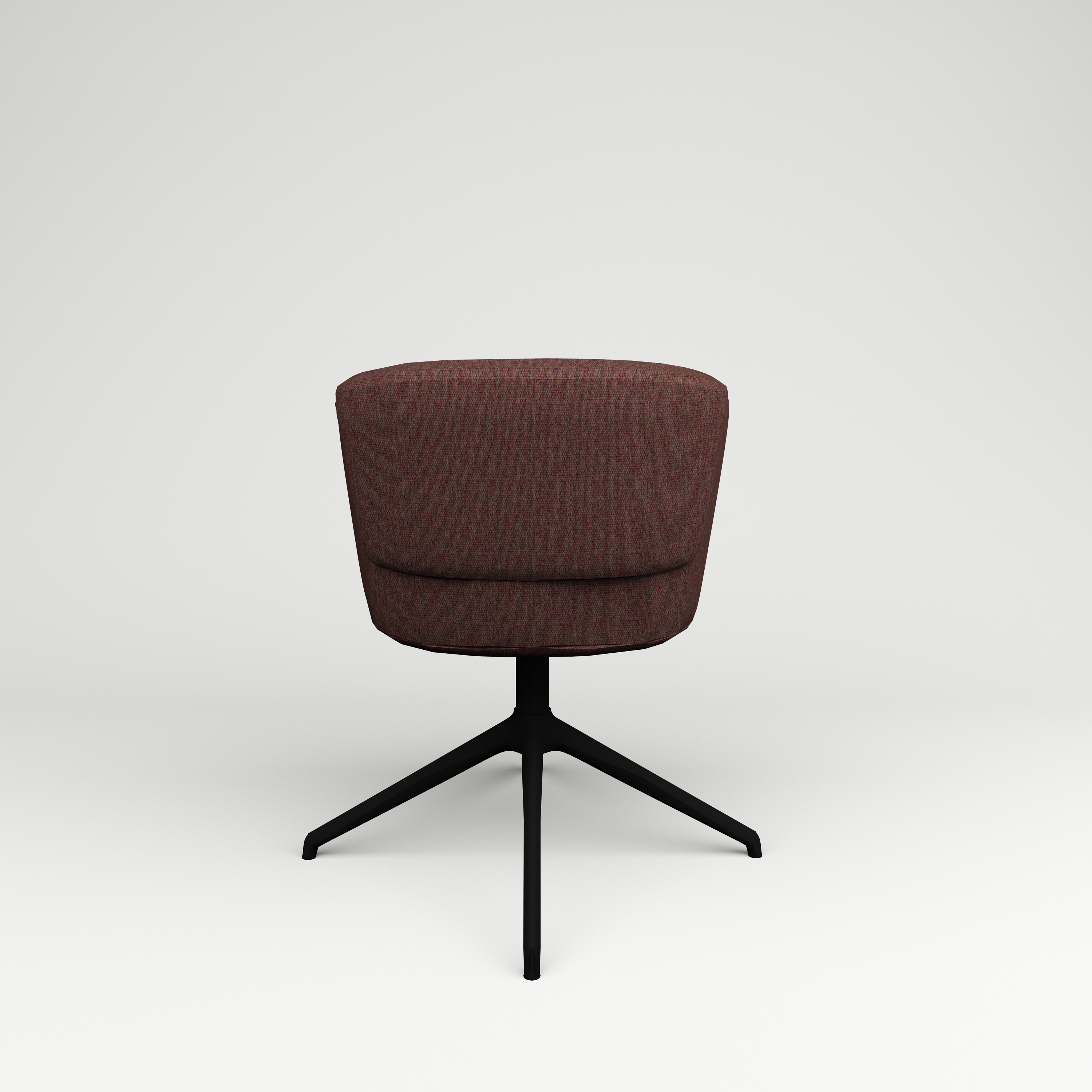Conference chair Norma on black cross stand, plum purple