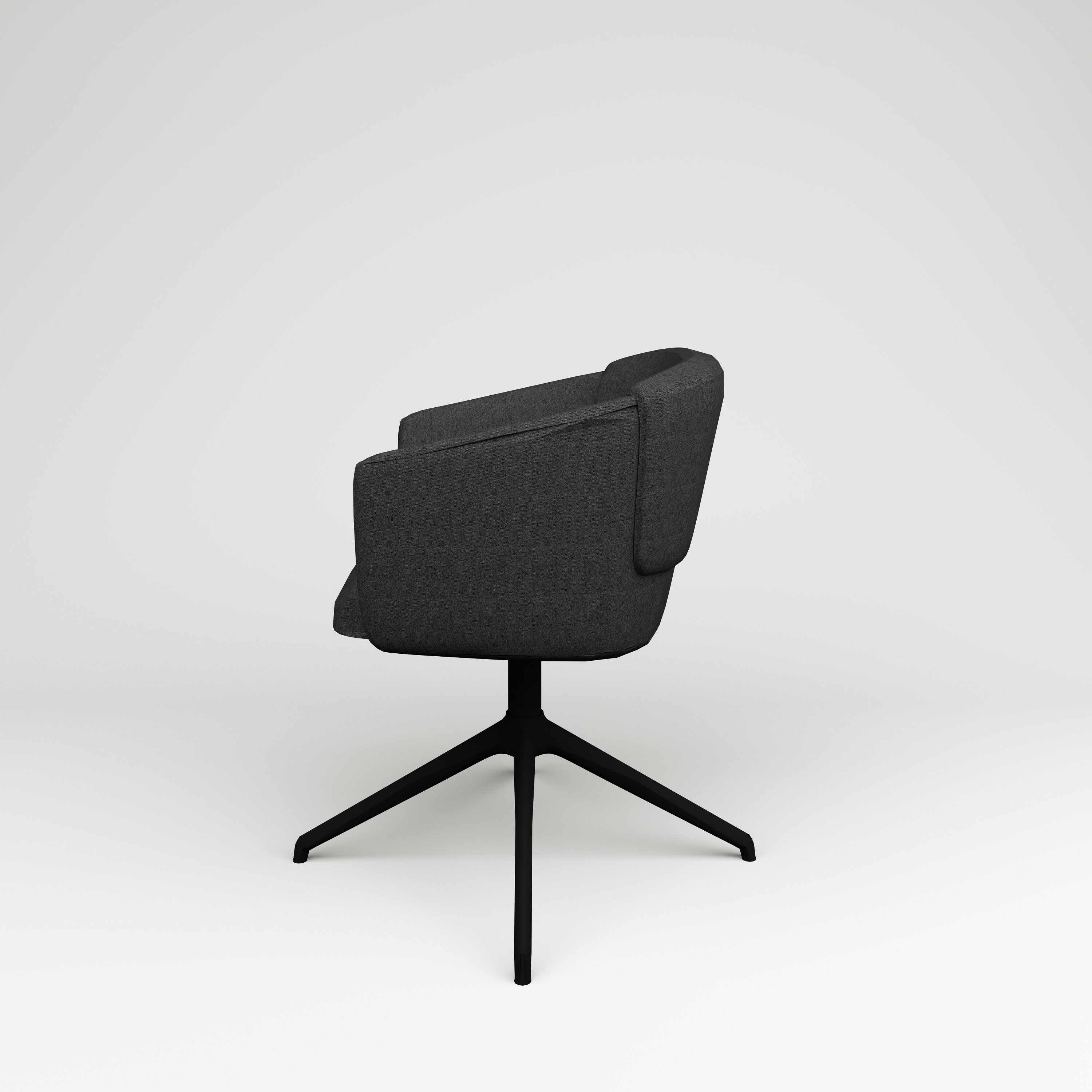 Conference chair Norma on black cross stand, graphite gray