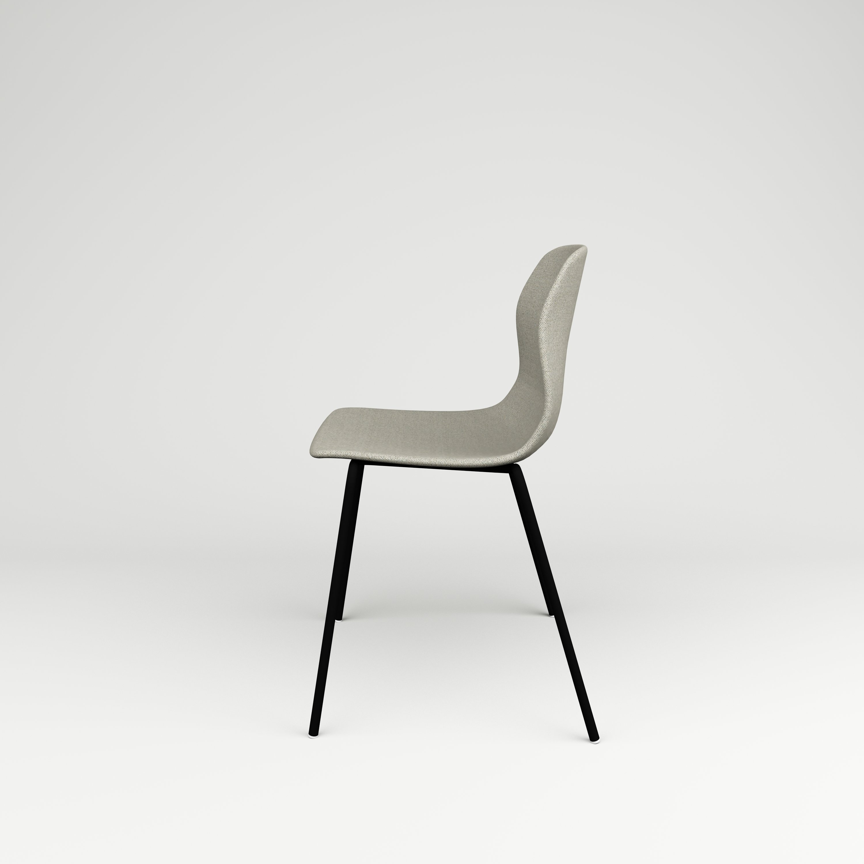 Conference chair Pelican, black legs, gray beige 