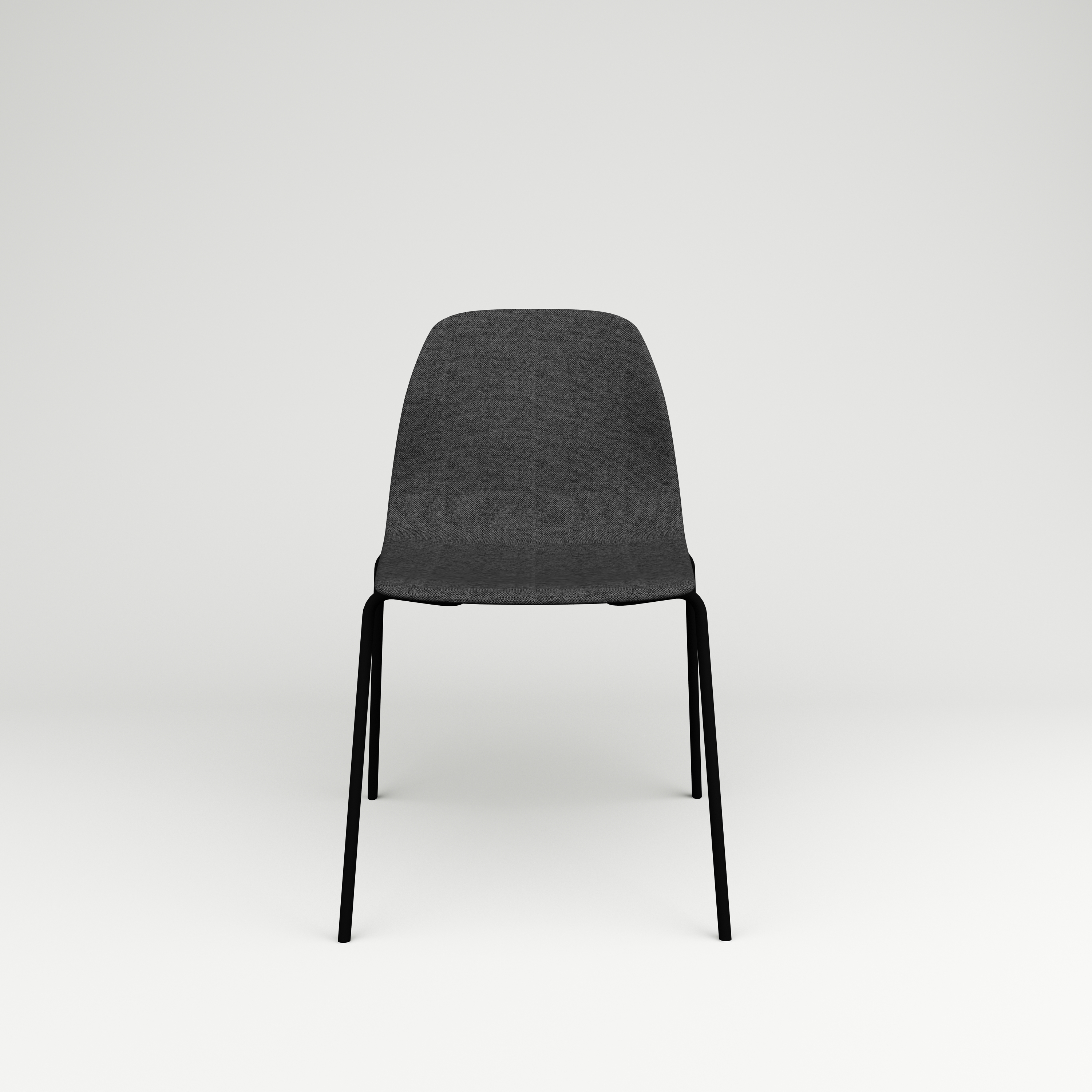 Conference chair Pelican, black leg stand, graphite gray upholstery