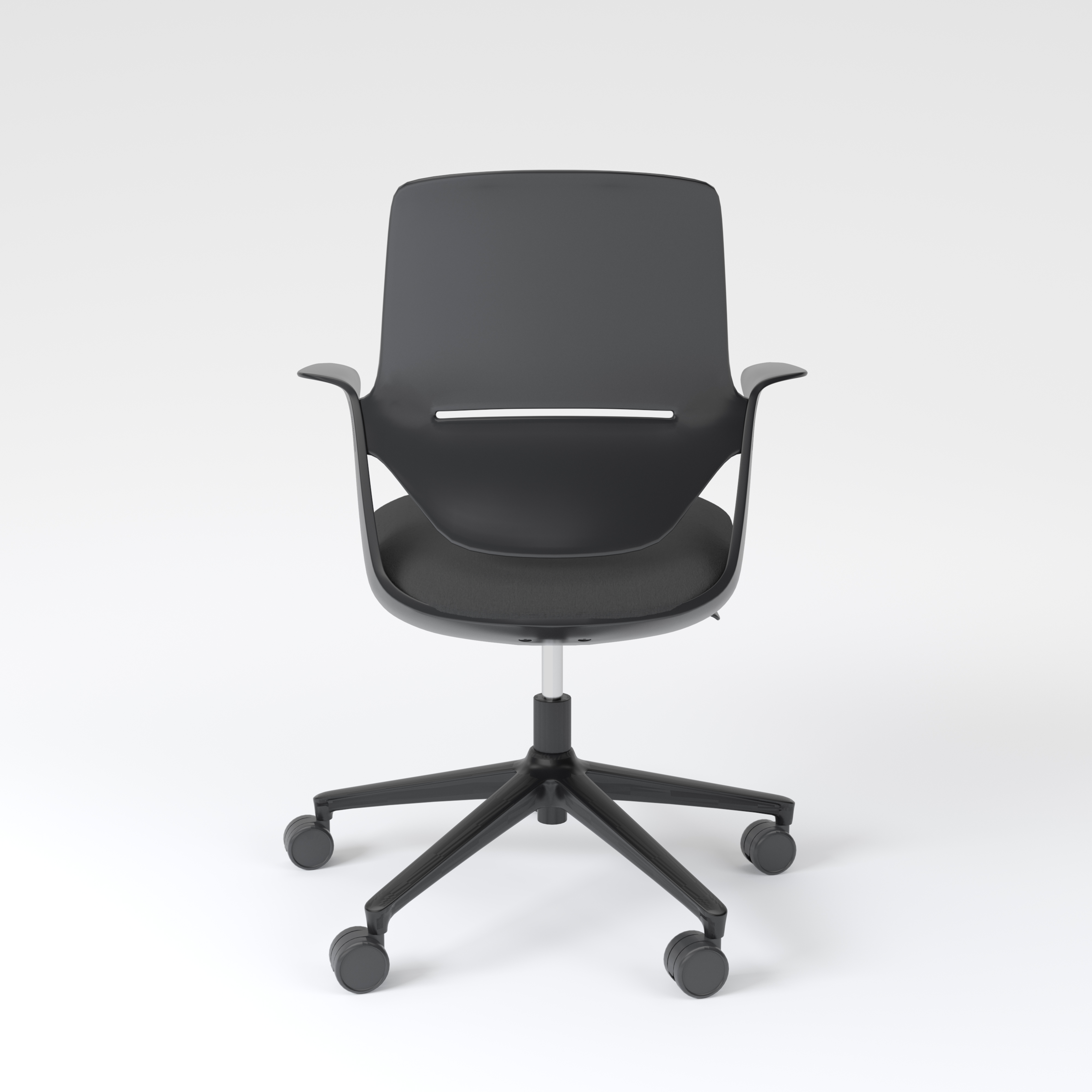 Desk chair Trillo, black with black seat