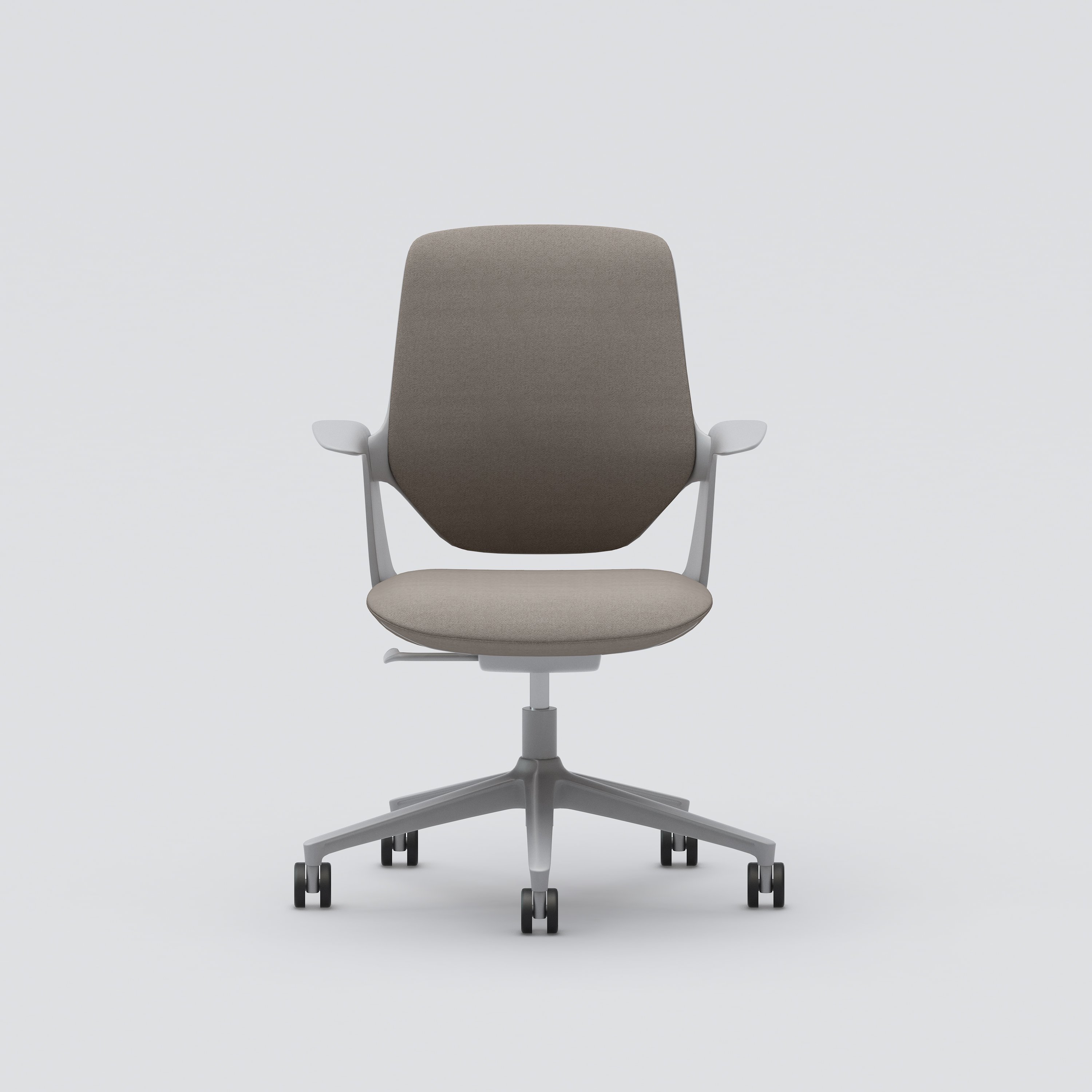 Desk chair Trillo, light gray dressed inside, beige