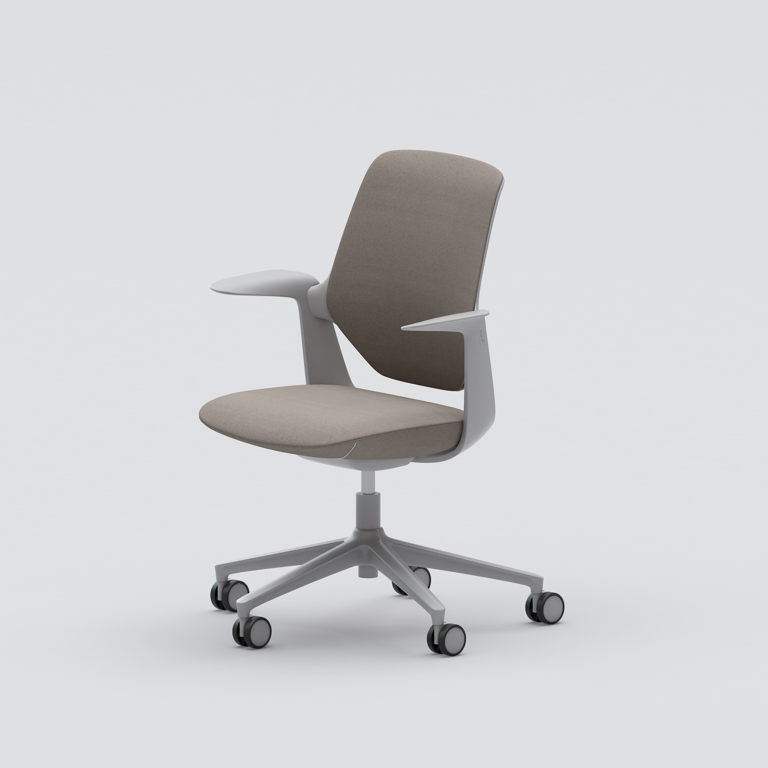 Desk chair Trillo, light gray dressed inside, beige