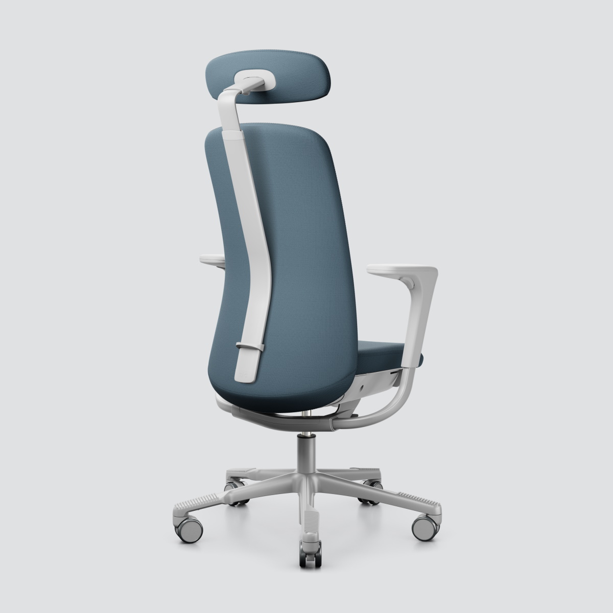 Office chair H&#197;G SoFi 7300, headrest, silver base, fog blue