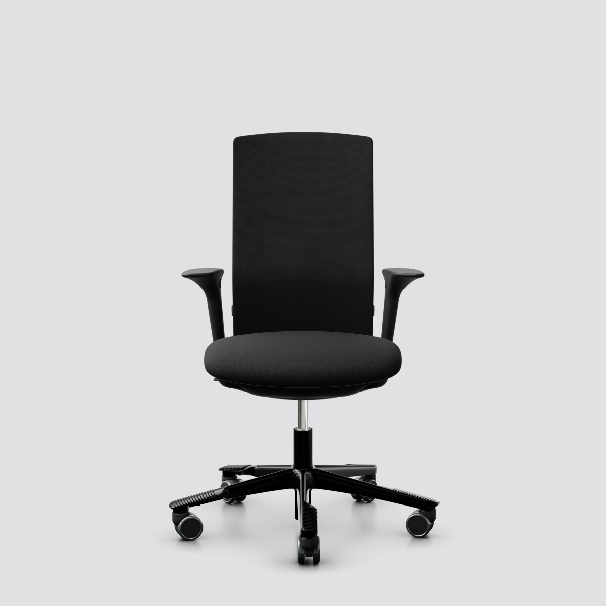 Office chair Futu 1200, black fabric, armrests, black base