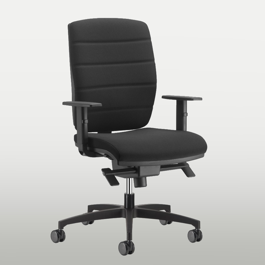 Office chair Be Quadra, black with armrest, black