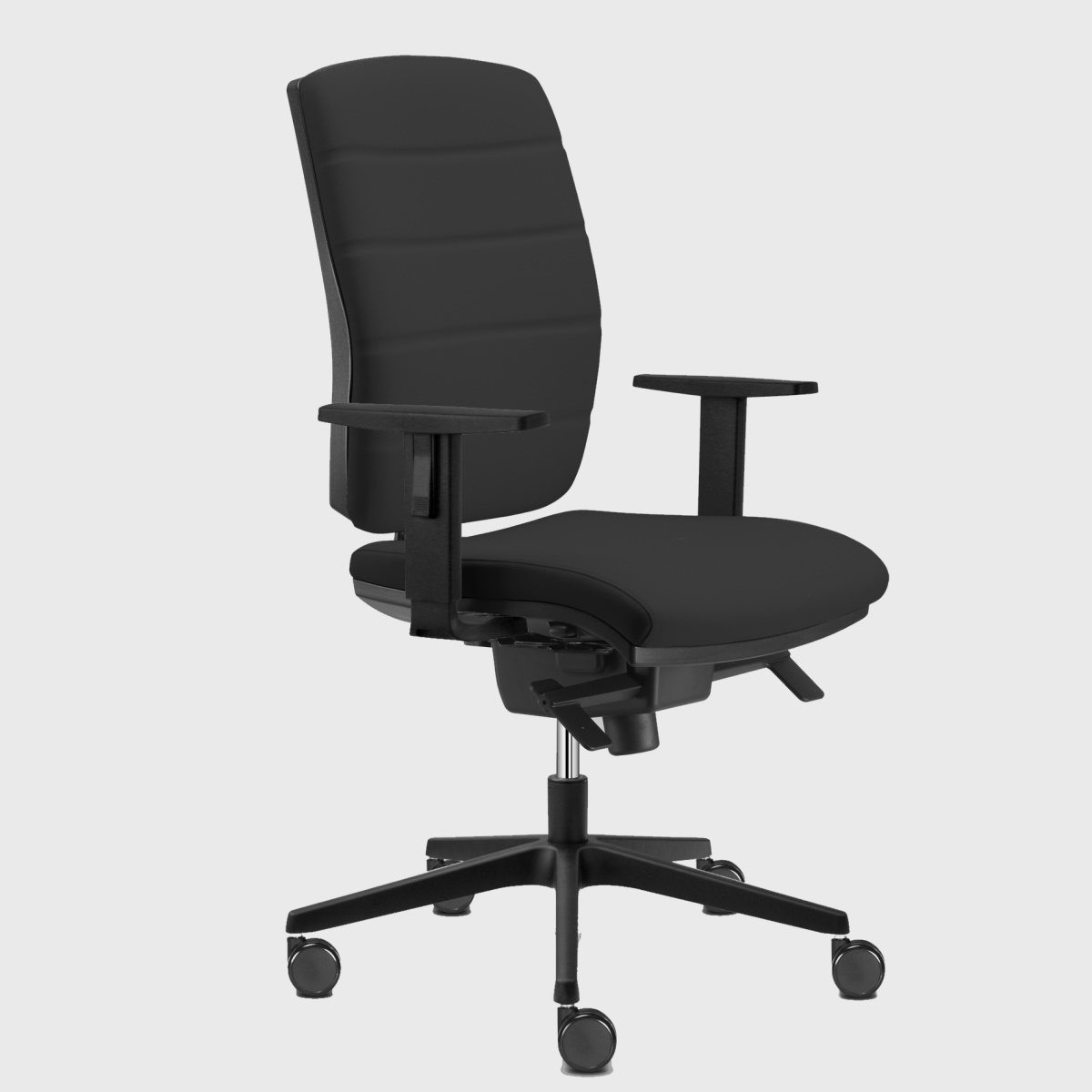 Office chair Be Quadra, black with armrest, black
