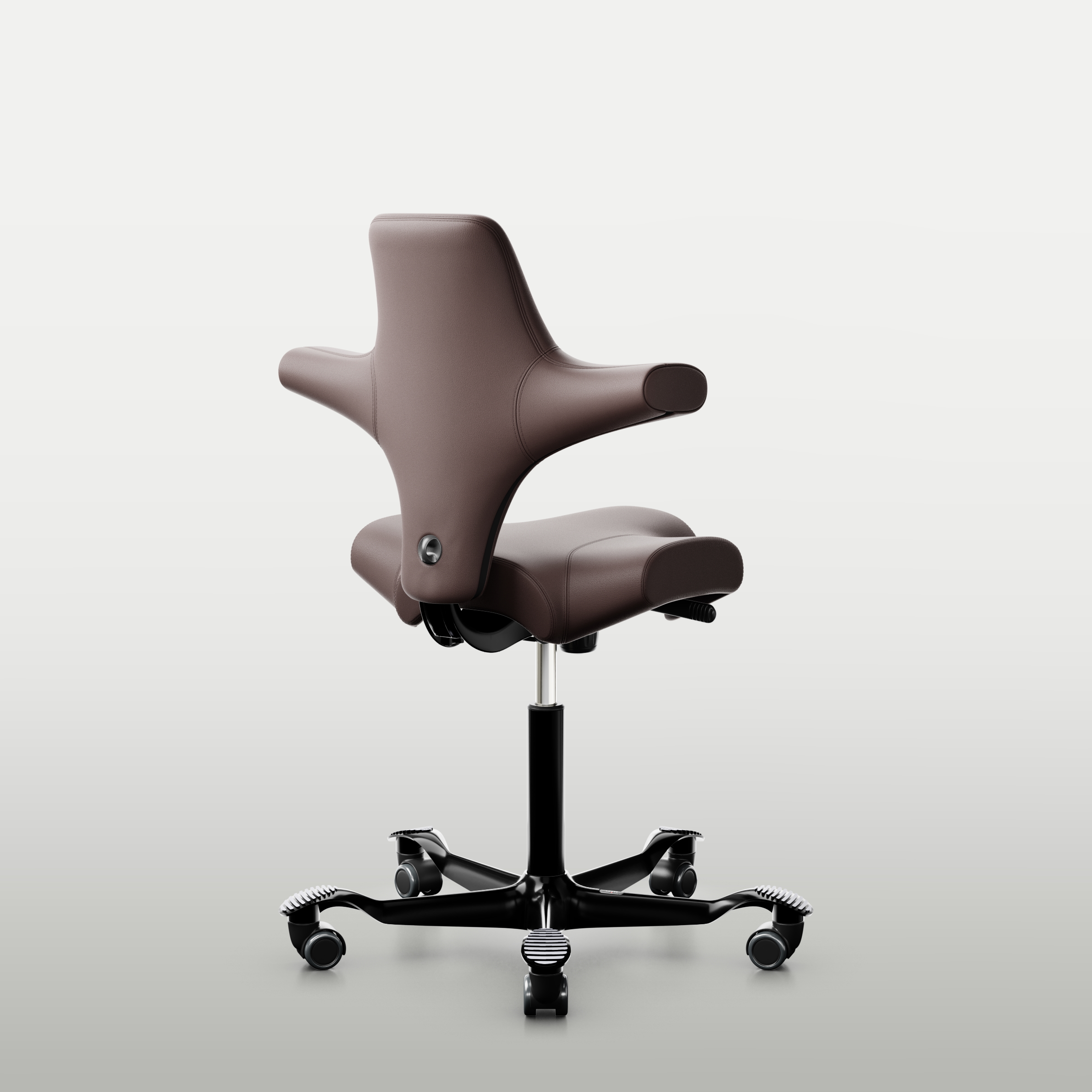 Office chair H&#197;G Capisco 8106, dark brown leather,  black base