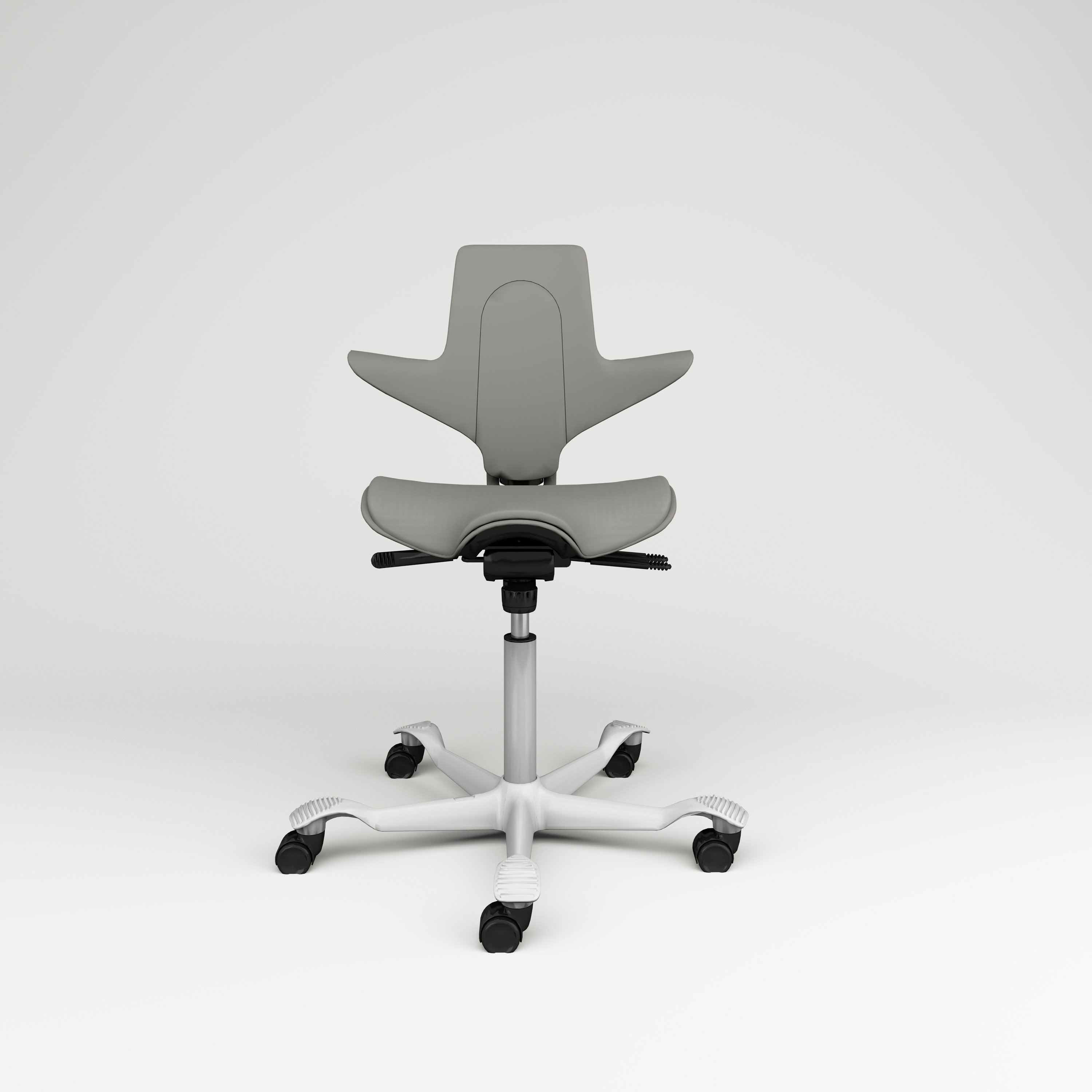 Office chair H&#197;G Capisco Puls 8020, fabric seat, grey beige, white