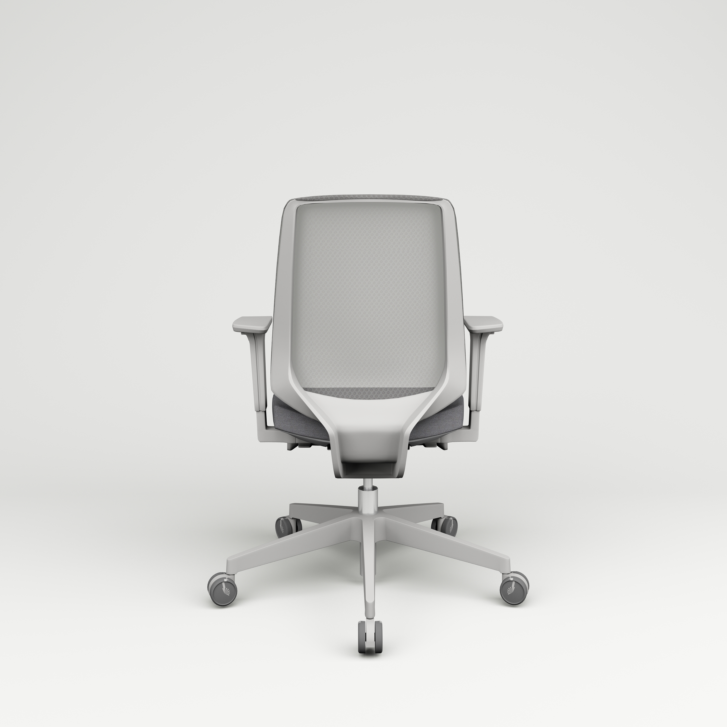 Office chair Light Up, gray mesh back, armrests