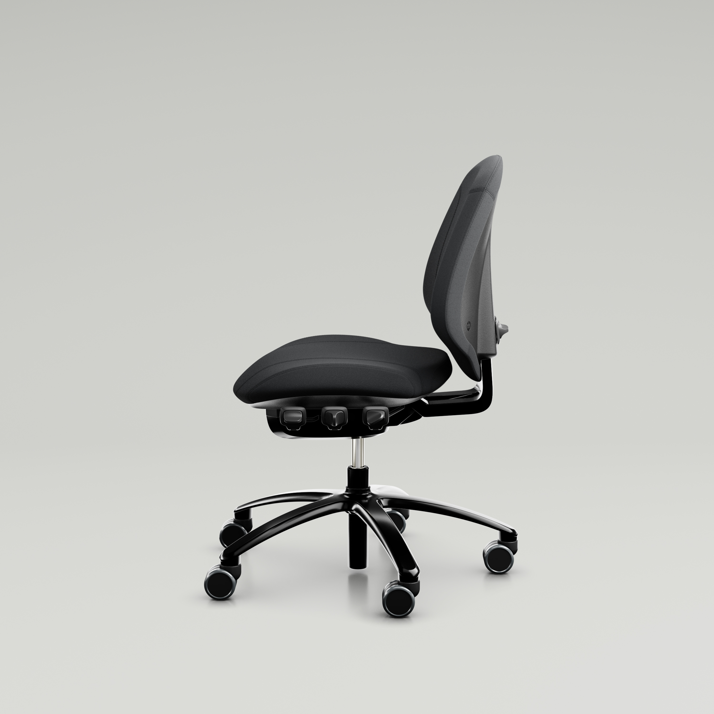 Office chair RH Mereo 200, dark gray fabric upholstery, black