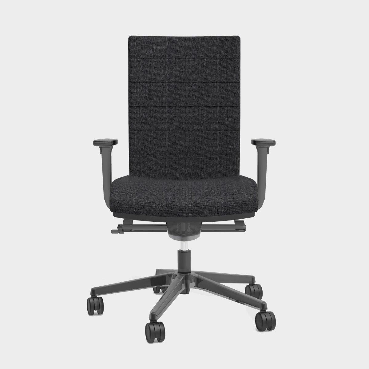Office chair Soffio, black with black base incl. armrests