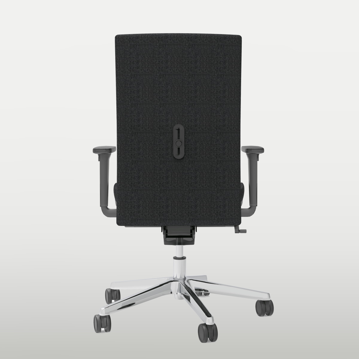 Office chair Soffio, black with aluminum base incl. armrests