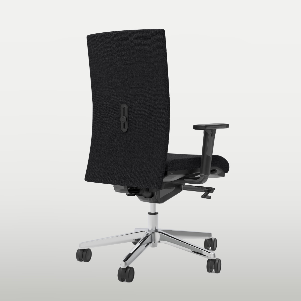 Office chair Soffio, black with aluminum base incl. armrests
