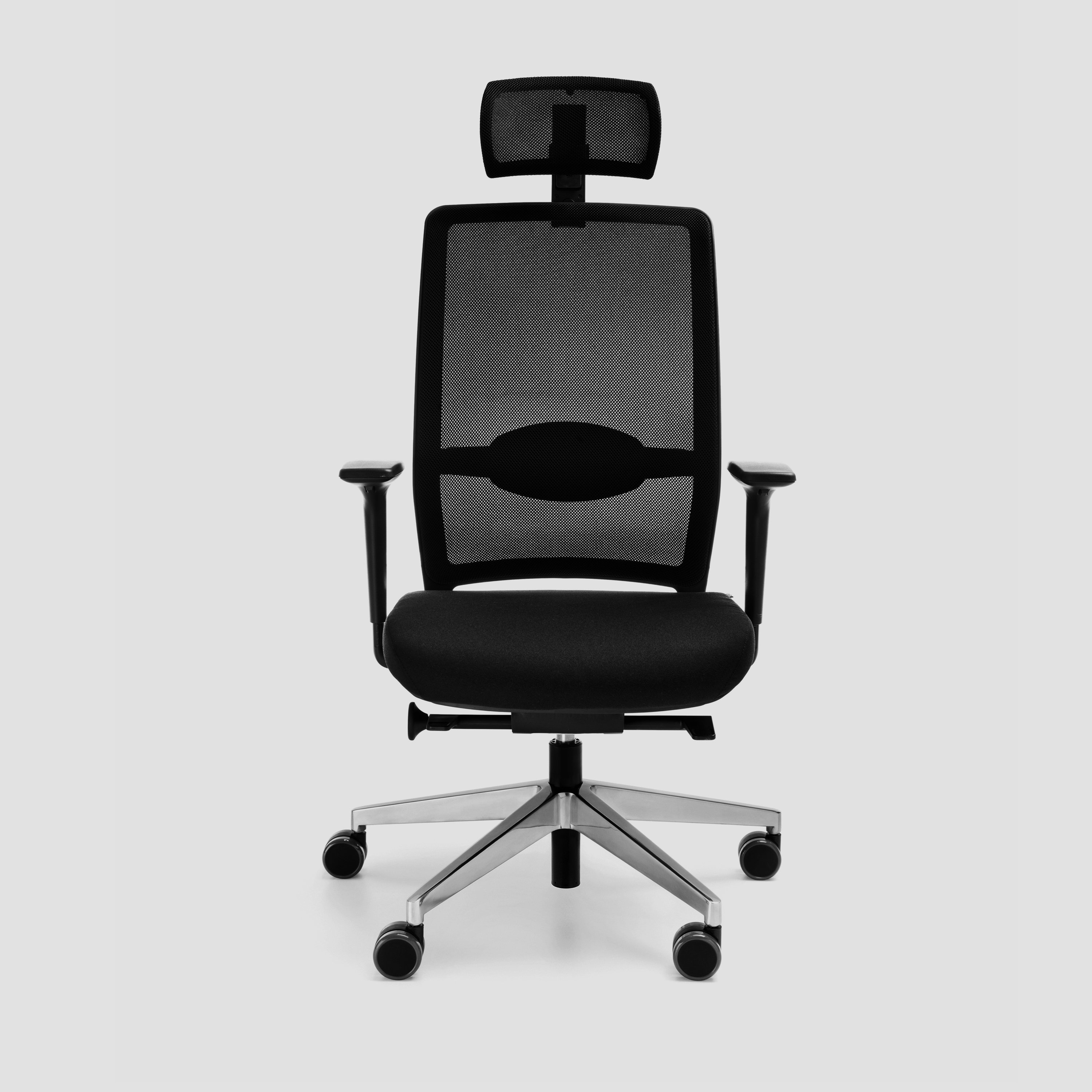 Office chair Veris Net 111SFL, black, aluminum