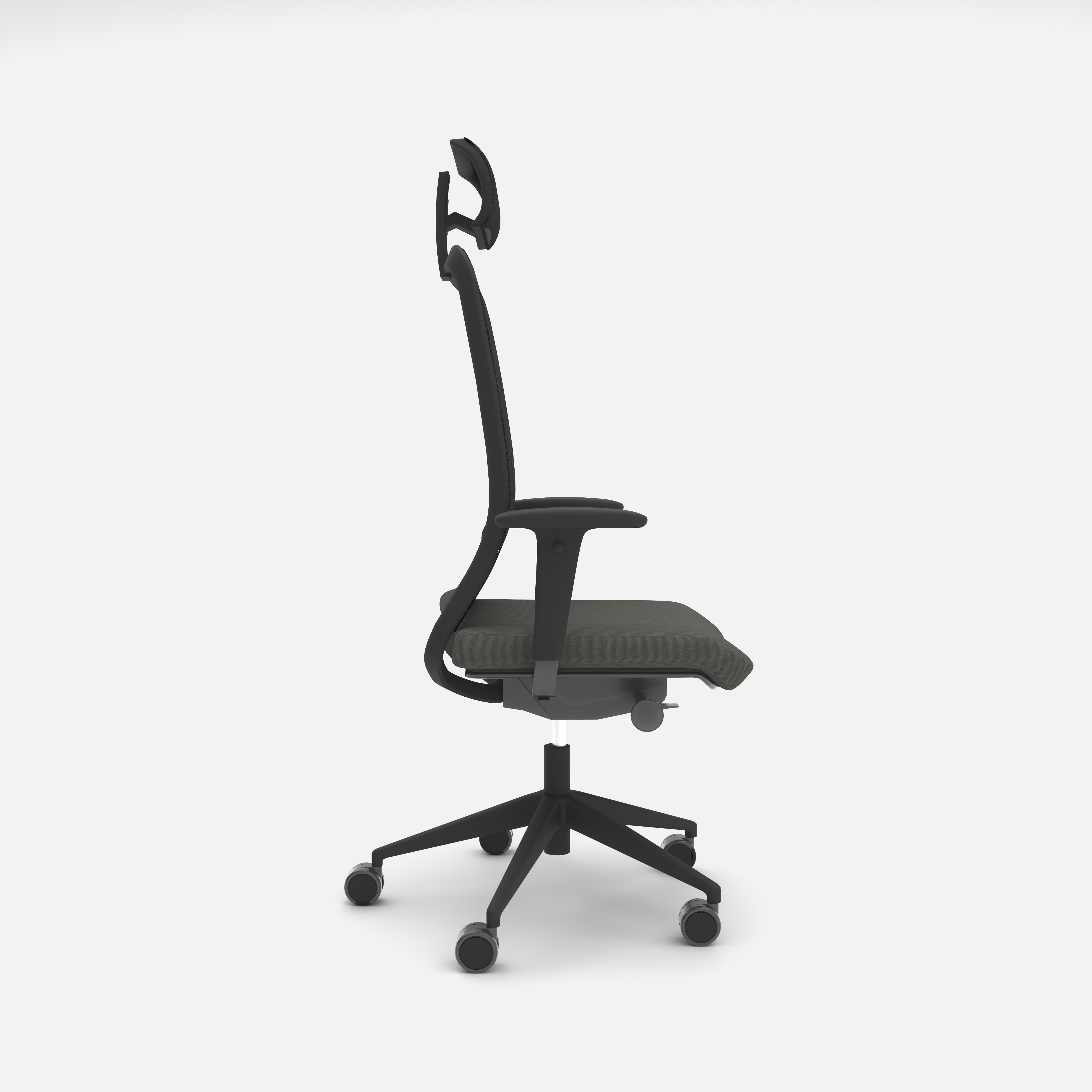 Office chair Veris Net 111SFL, black / gray, black base