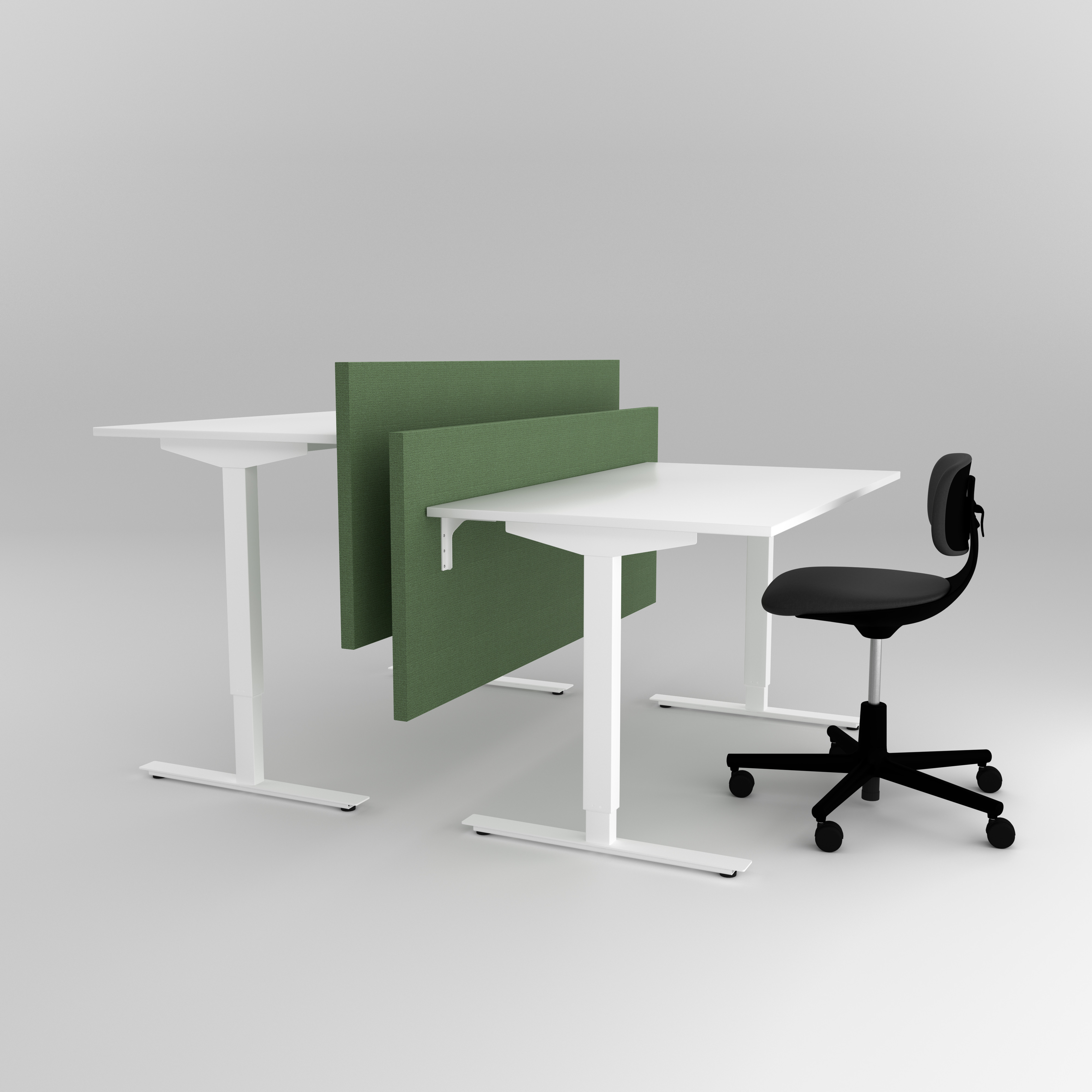Sit-stand desk, ELis 1200x700 white laminate, white