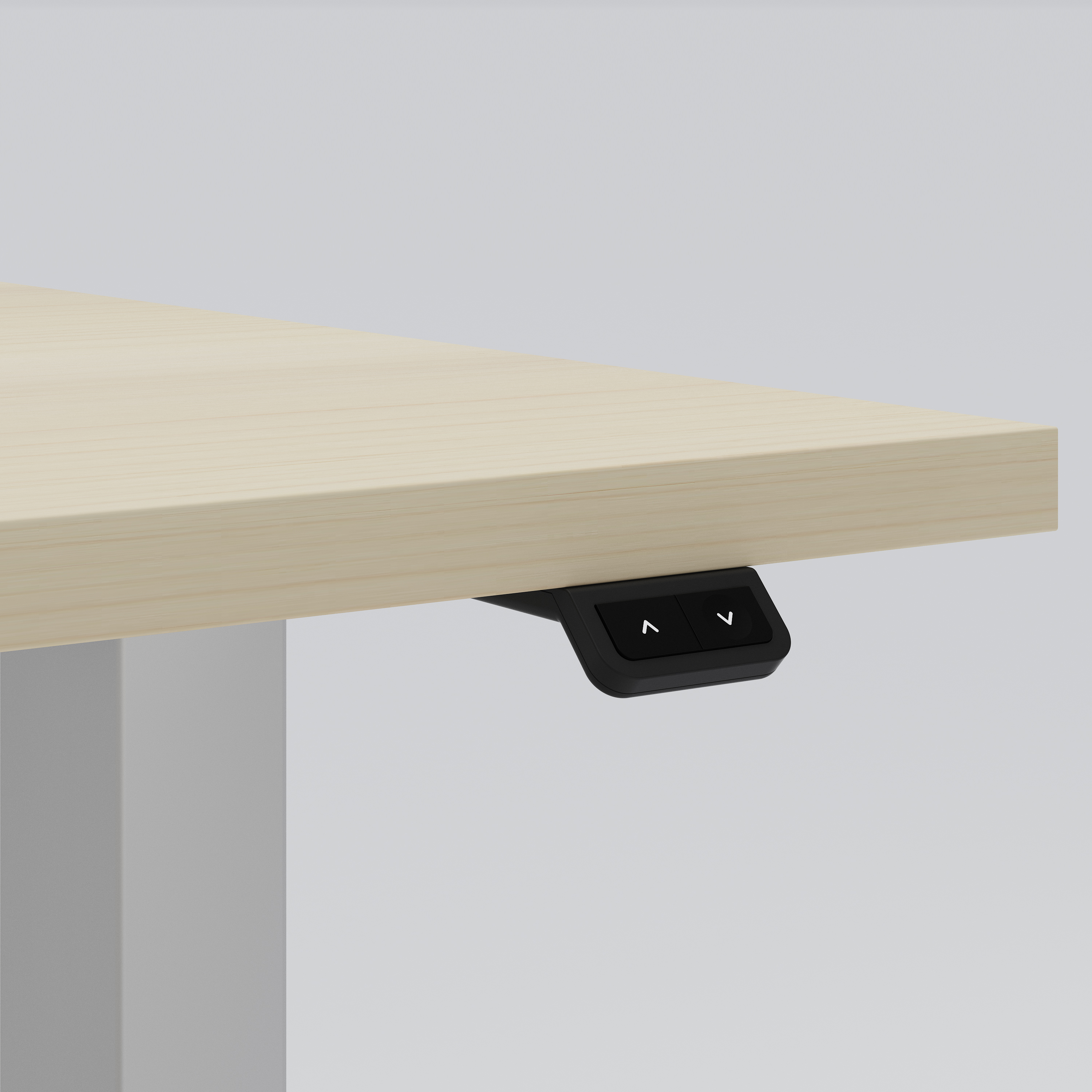 Sit-stand desk Opus Light, 1200x700, birch veneer, silver