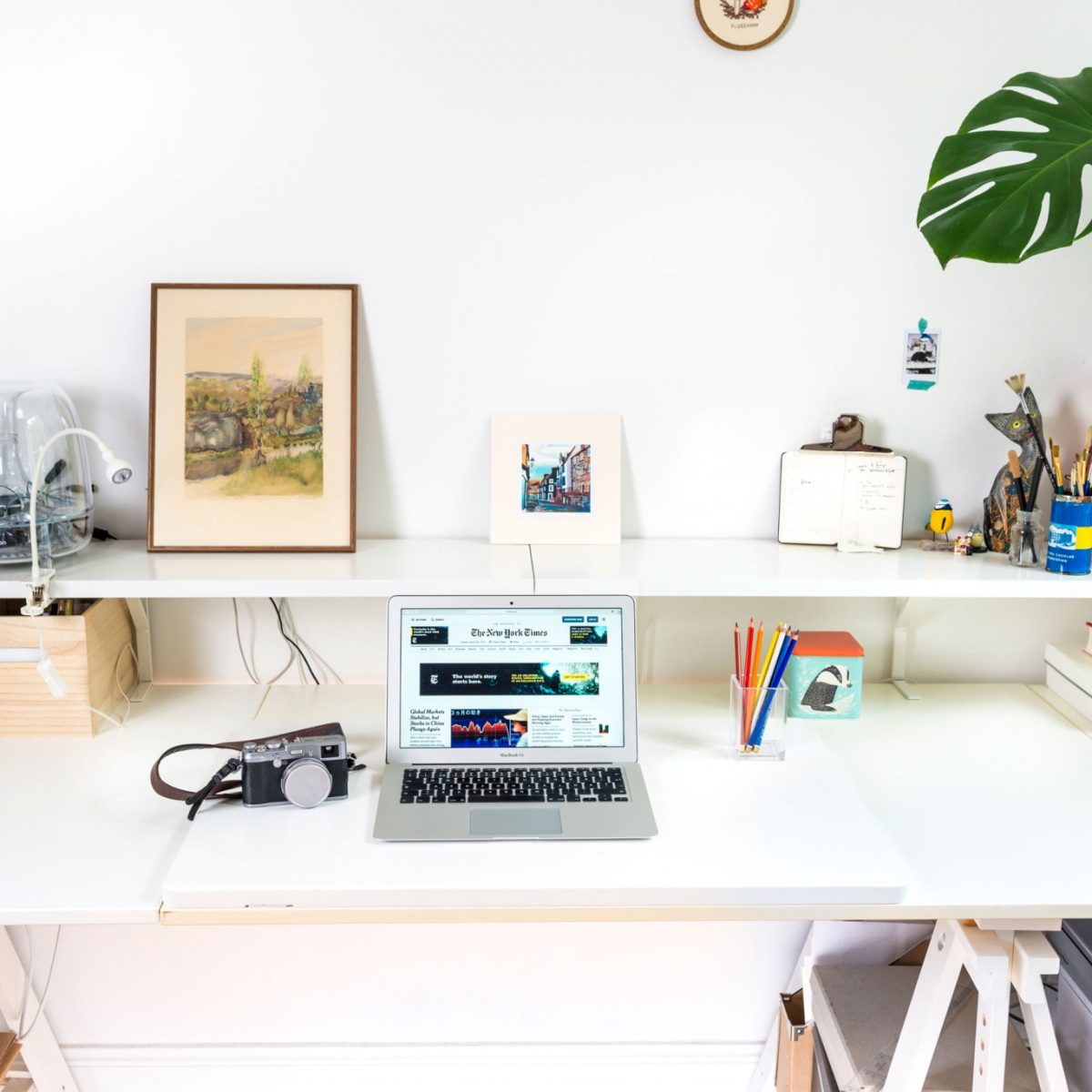 FreeDesk Desk Riser, white 800x540mm, white