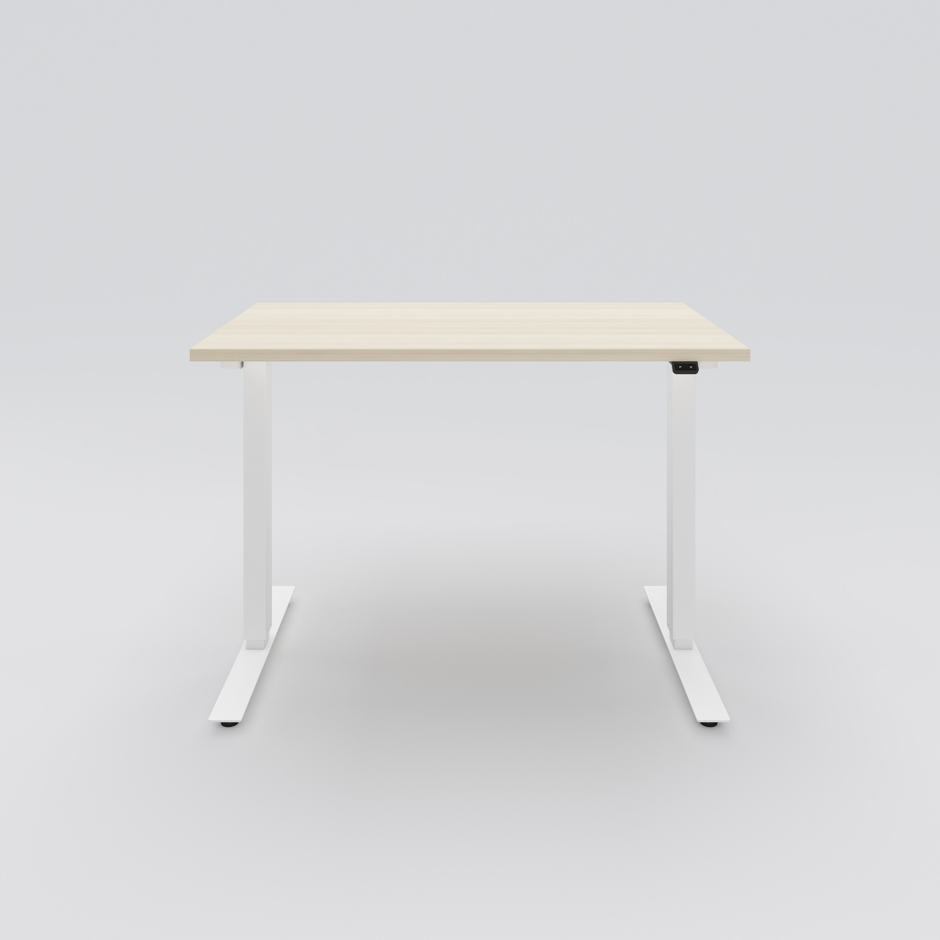 Sit-stand desk ELis, 1200x700, ash veneer, white stand
