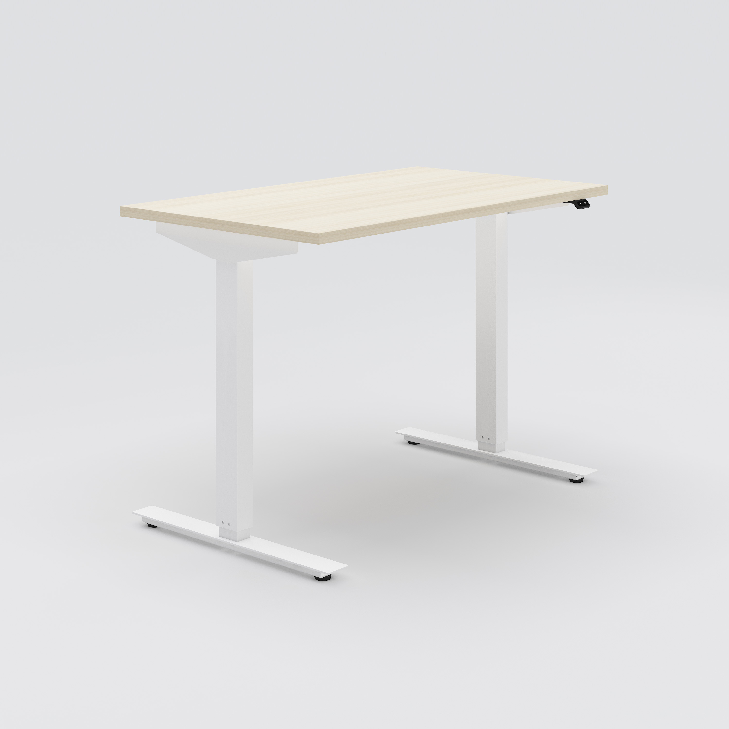 Sit-stand desk ELis, 1200x700, ash veneer, white stand