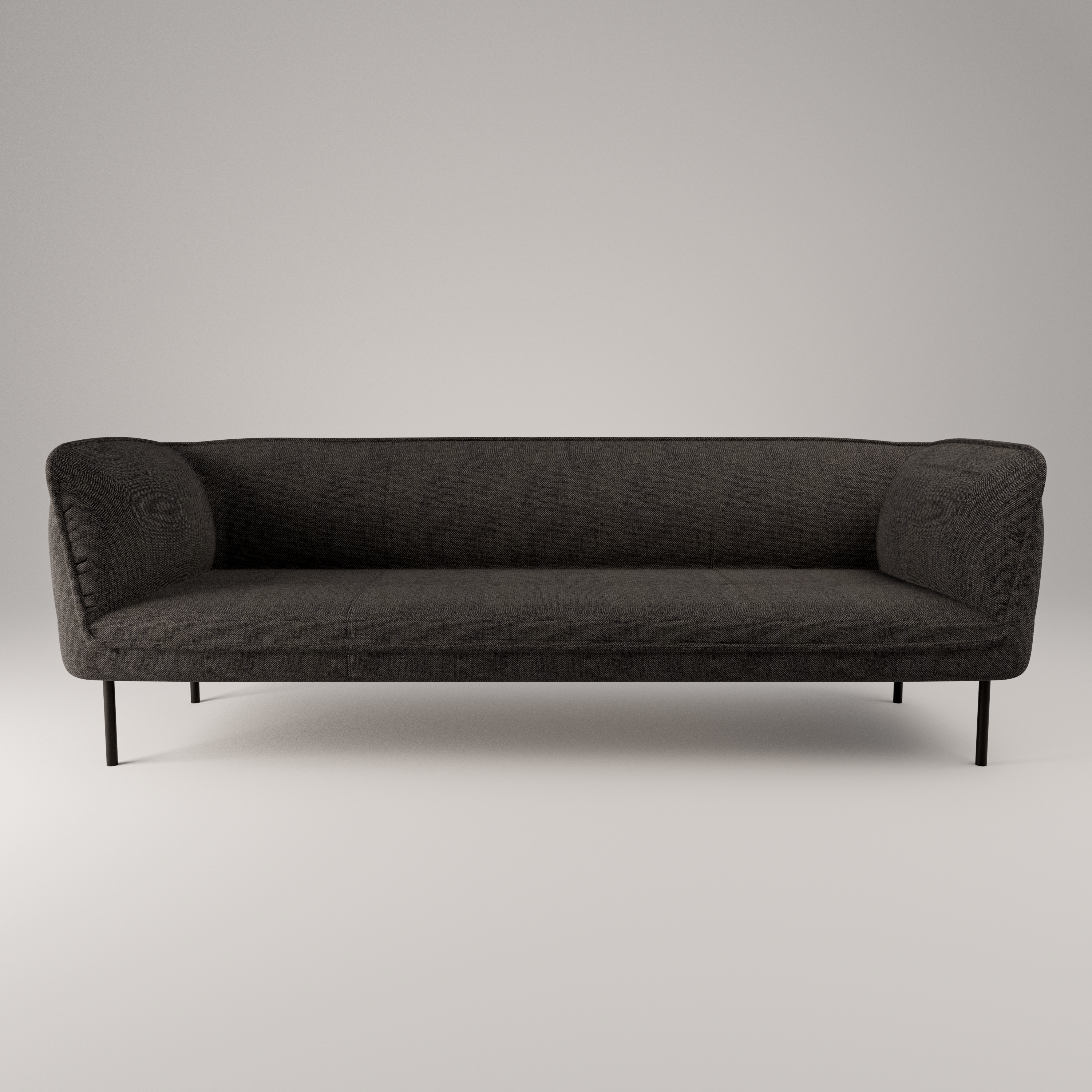 Sofa Gather 3 seat, dark gray wool fabric Hallingdal